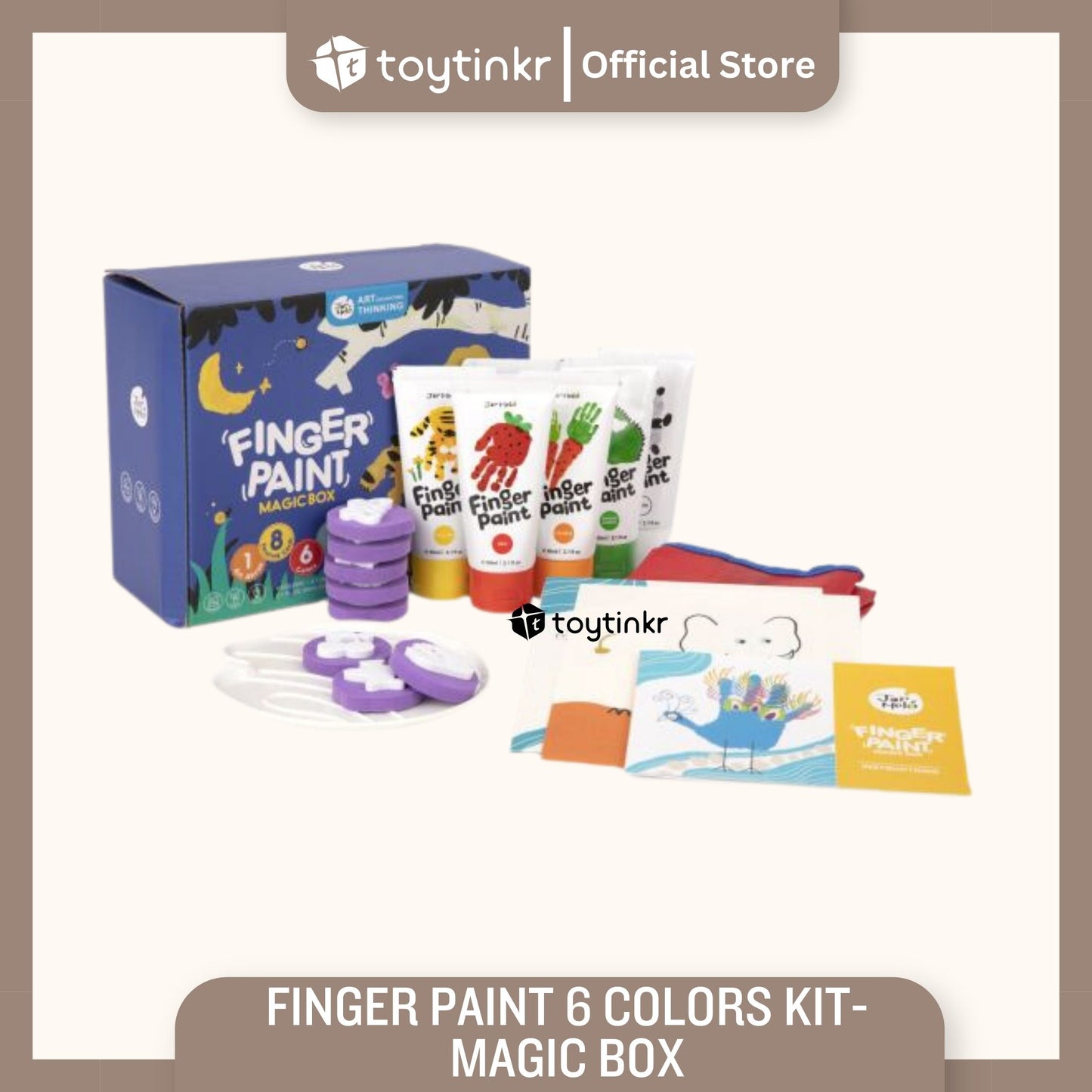 Jar Melo Finger Paint 6 Colors Kit - Magic Box by Toytinkr