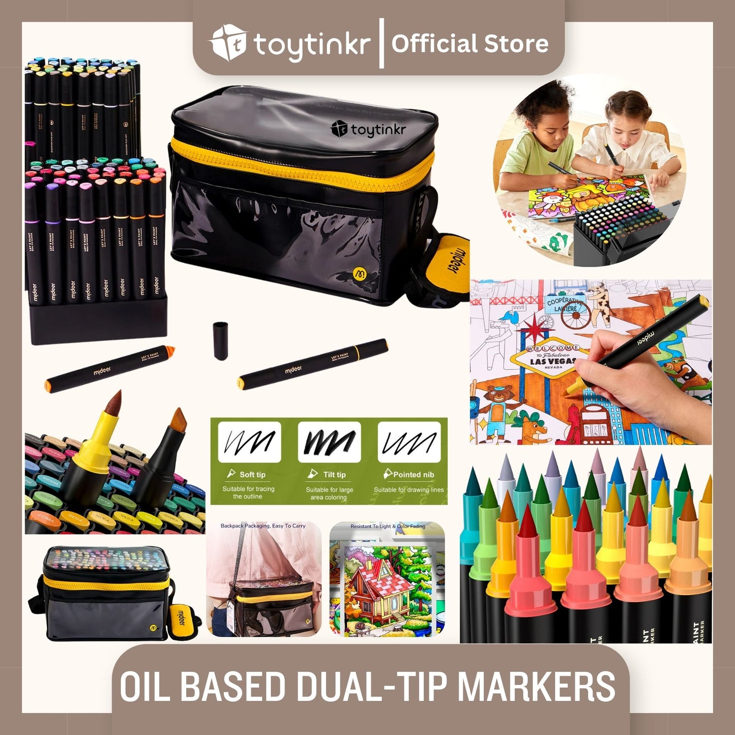 Mideer Oil Based Dual-Tip Markers by Toytinkr