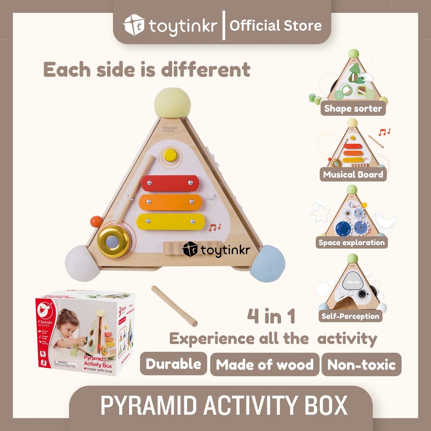 CW Pyramid Activity Box by Toytinkr