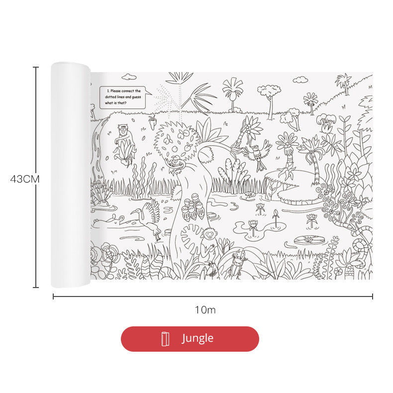 Mideer Giant Colouring Roll- Jungle by Toytinkr