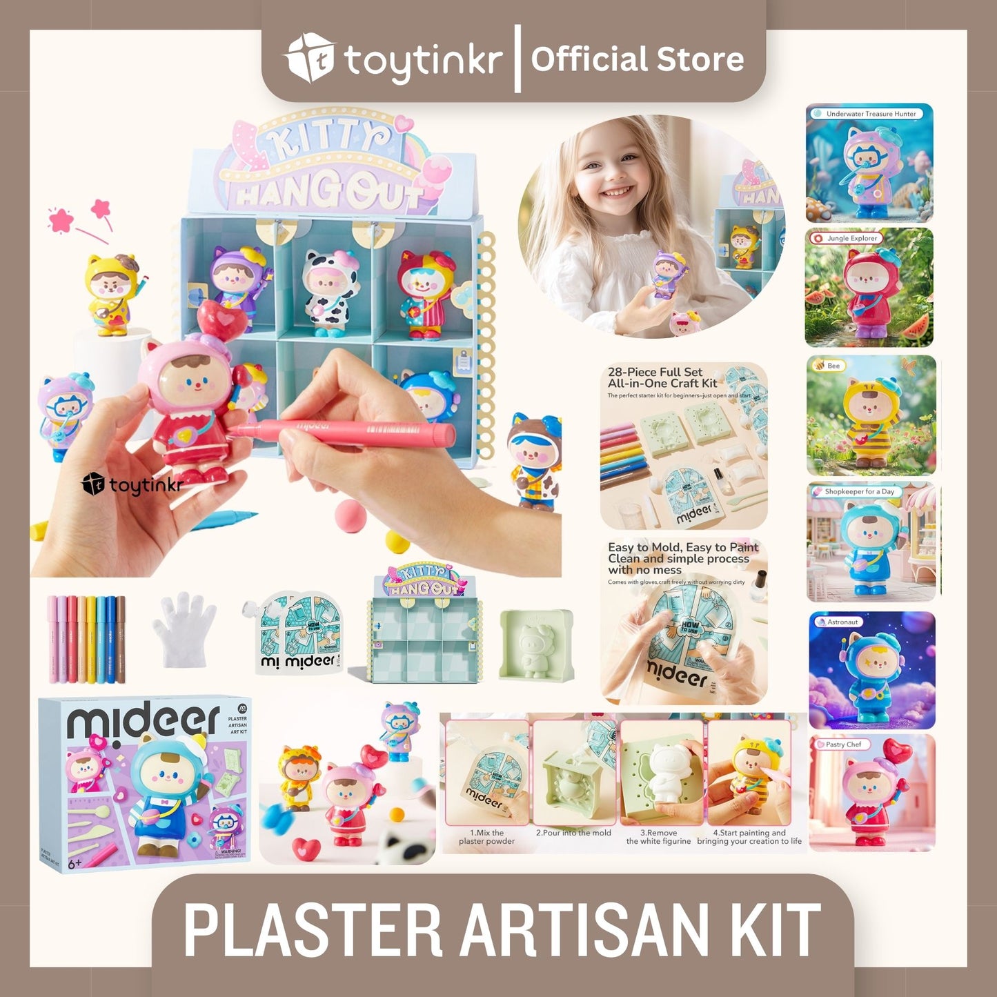 Mideer DIY Plaster Artisan Kit by Toytinkr
