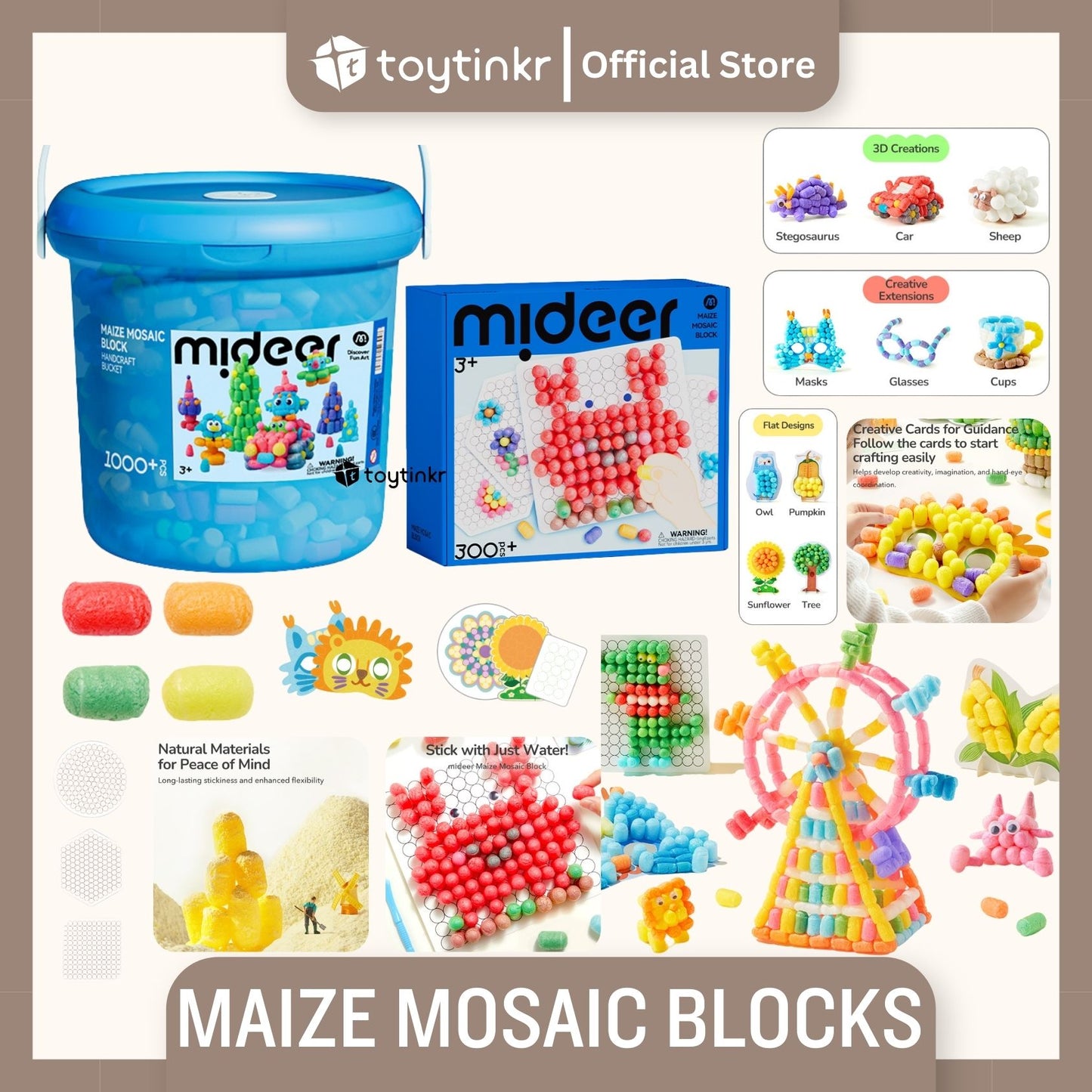 Mideer Maize Mosaic Blocks by Toytinkr