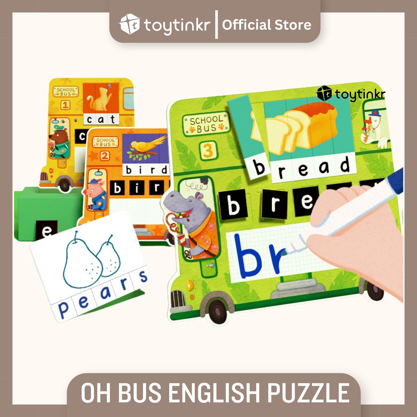 Mideer Oh Bus English Puzzle By Toytinkr