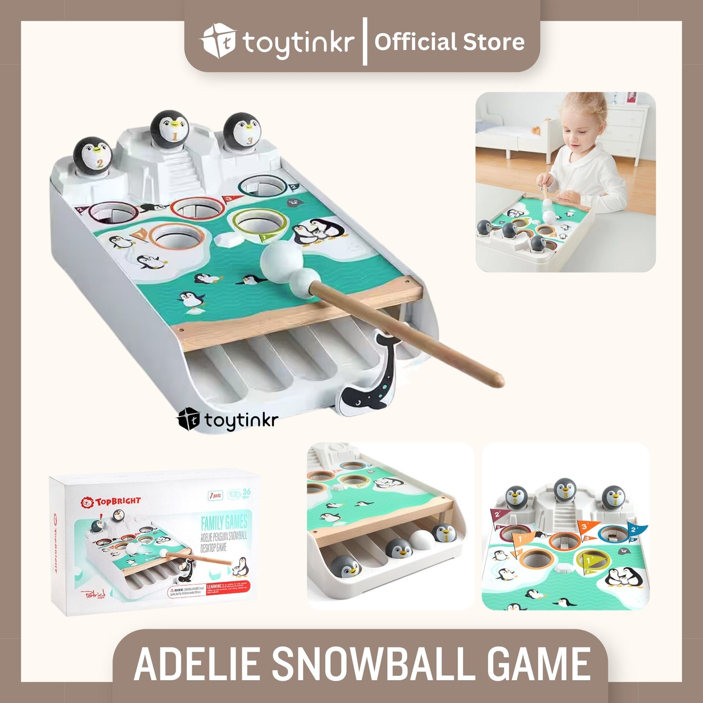 Top Bright Adelie Snowball Game by Toytinkr