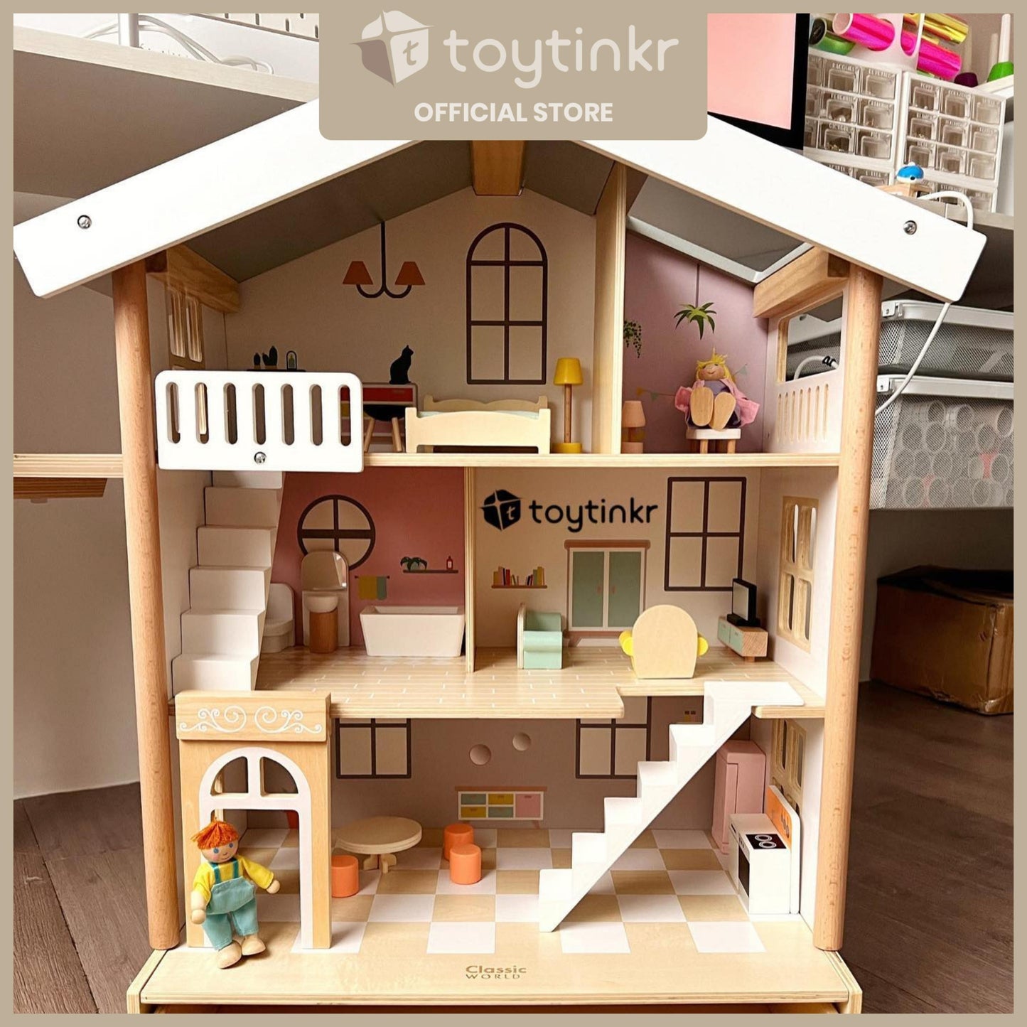 CW Happy Villa Dollhouse by Toytinkr