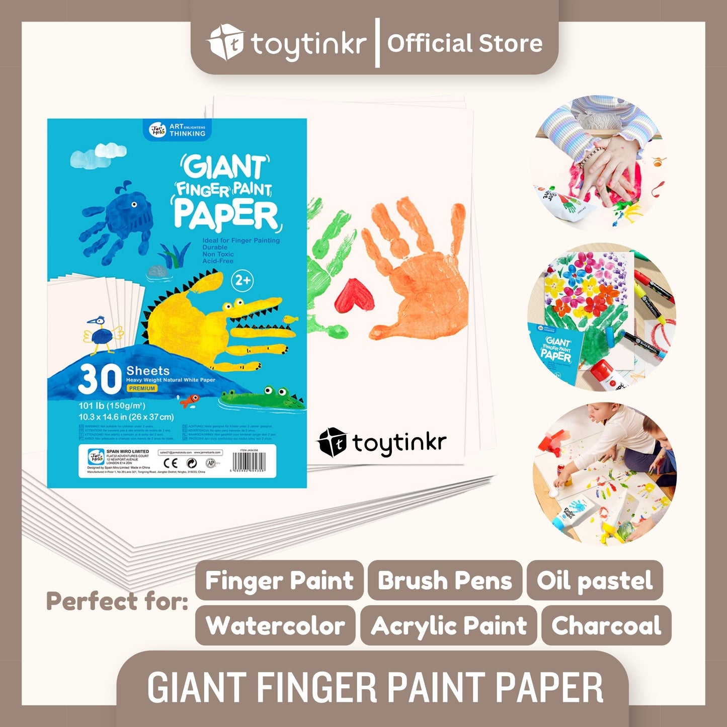 Jar Melo Giant Finger Paint Paper by Toytinkr