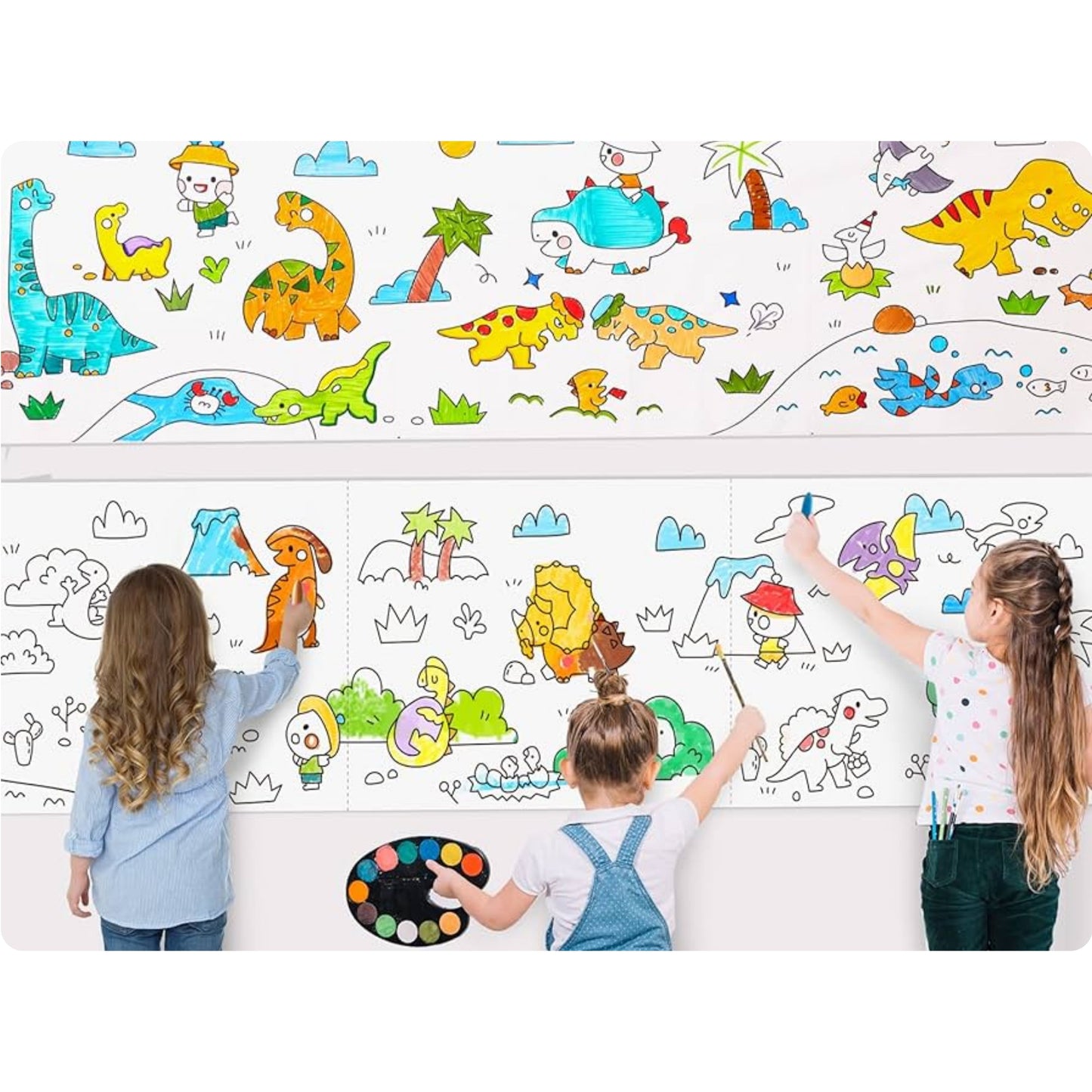 Jar Melo Sticky Coloring Poster - Fairytale Land by Toytinkr