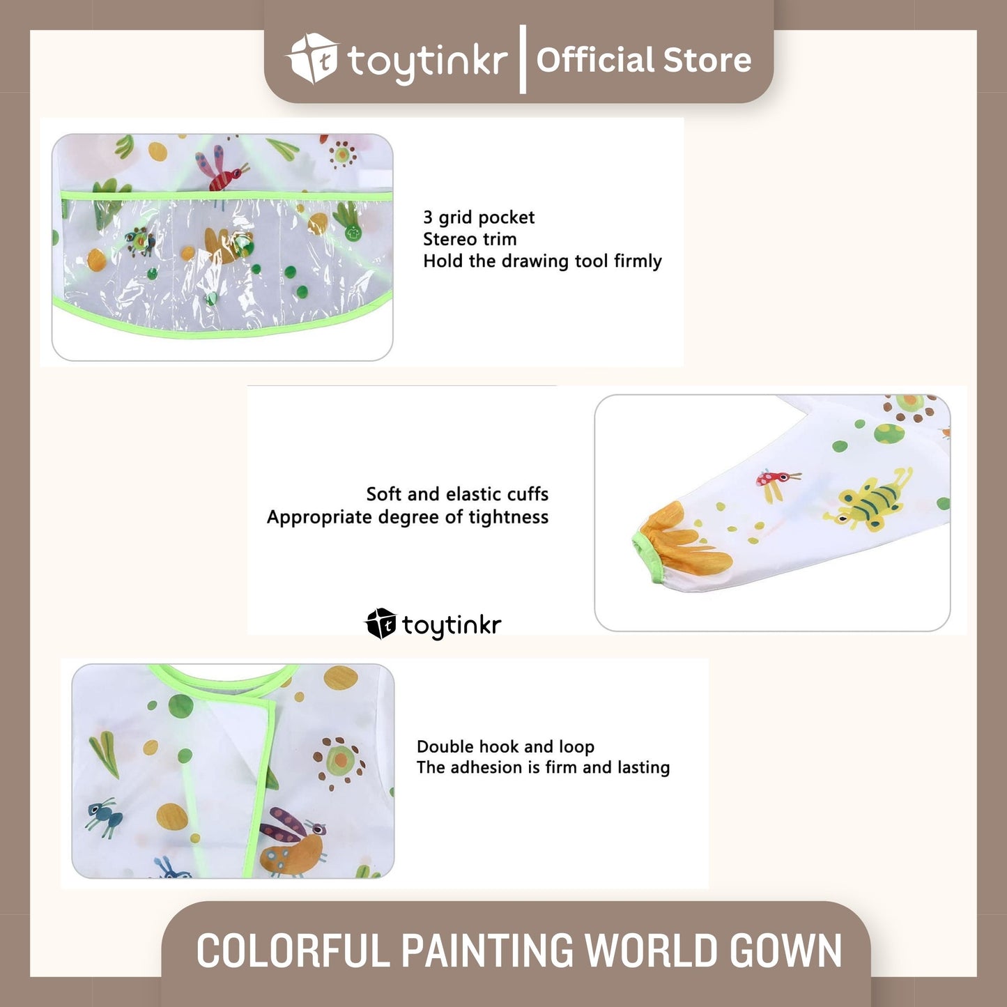 Mideer Colorful Painting World Gown (waterproof) by Toytinkr