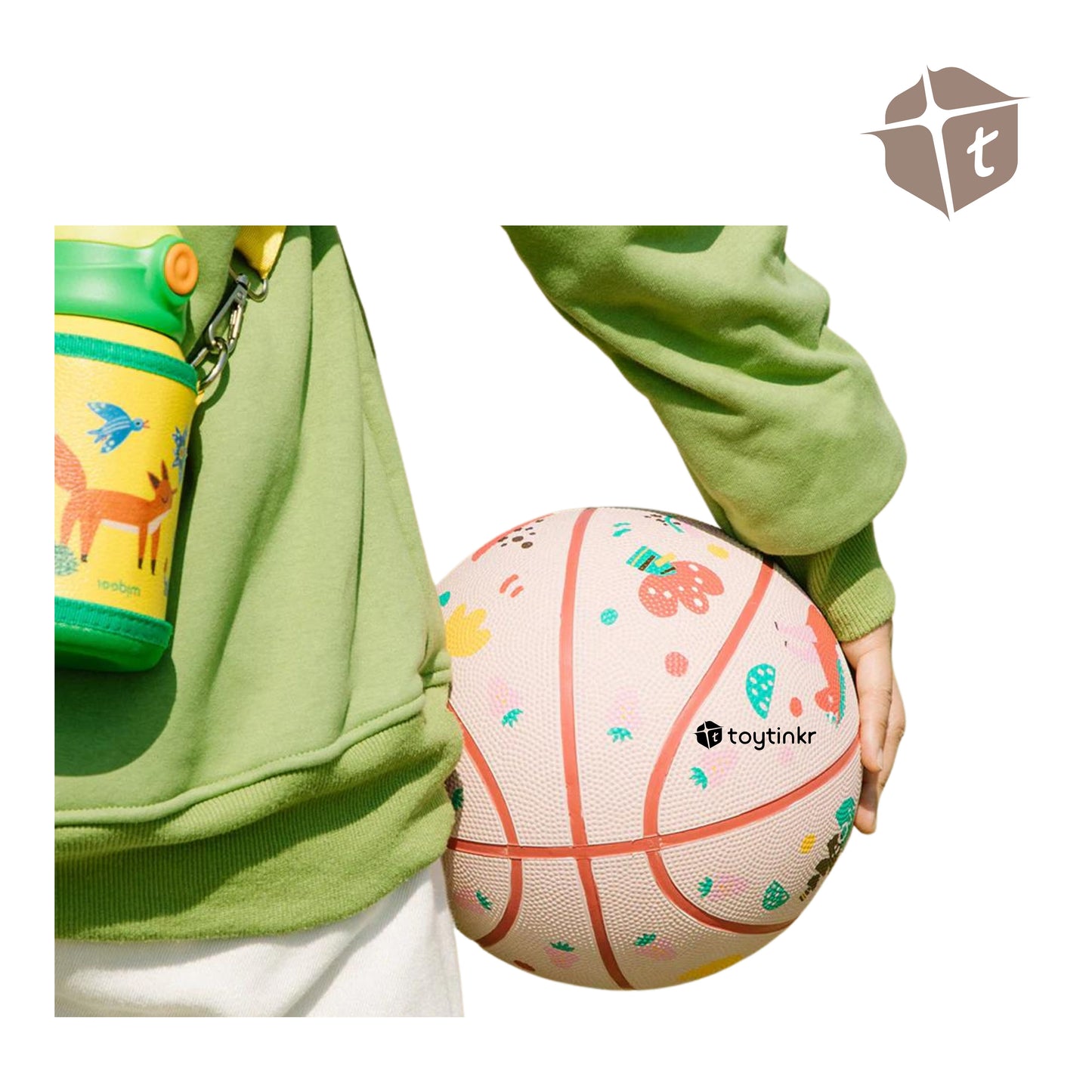 Mideer Kids Basketball Ball - Pink by Toytinkr