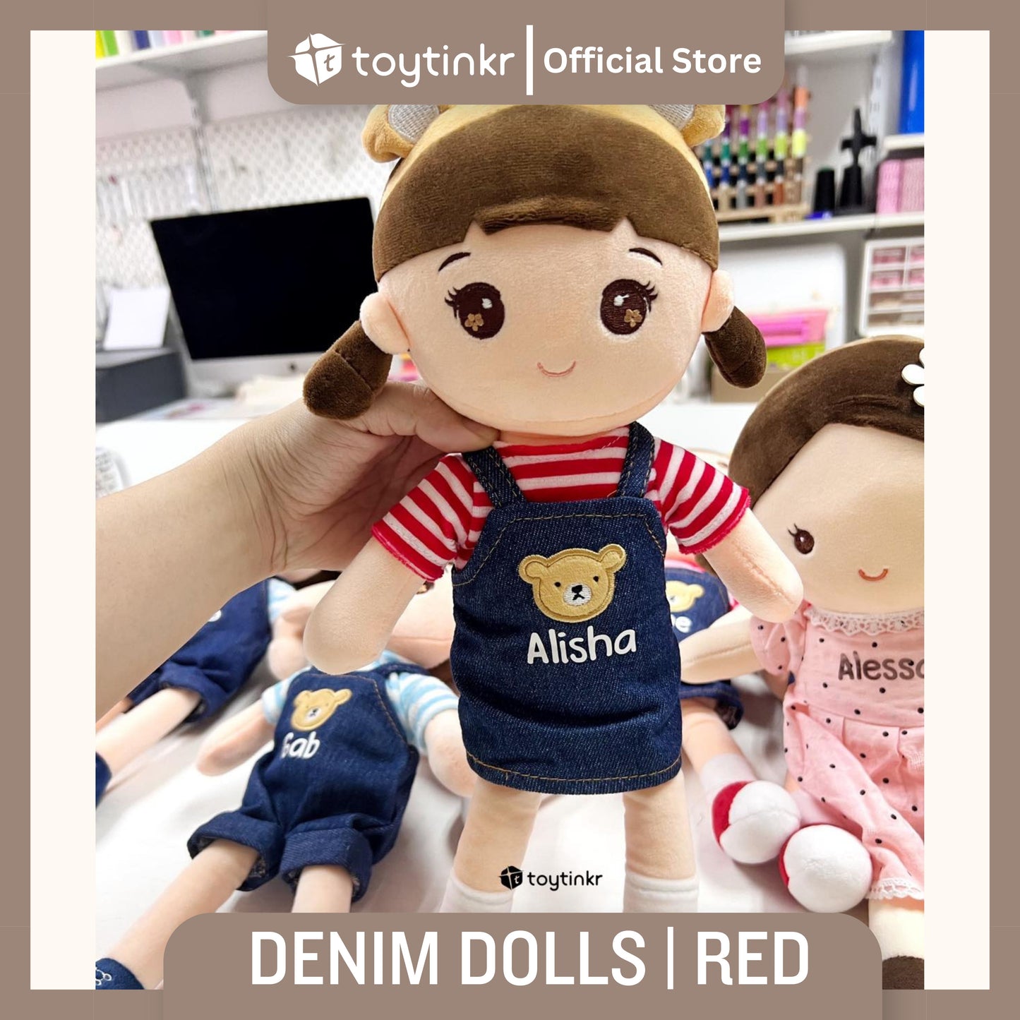 Toytinkr Personalized Denim Dolls