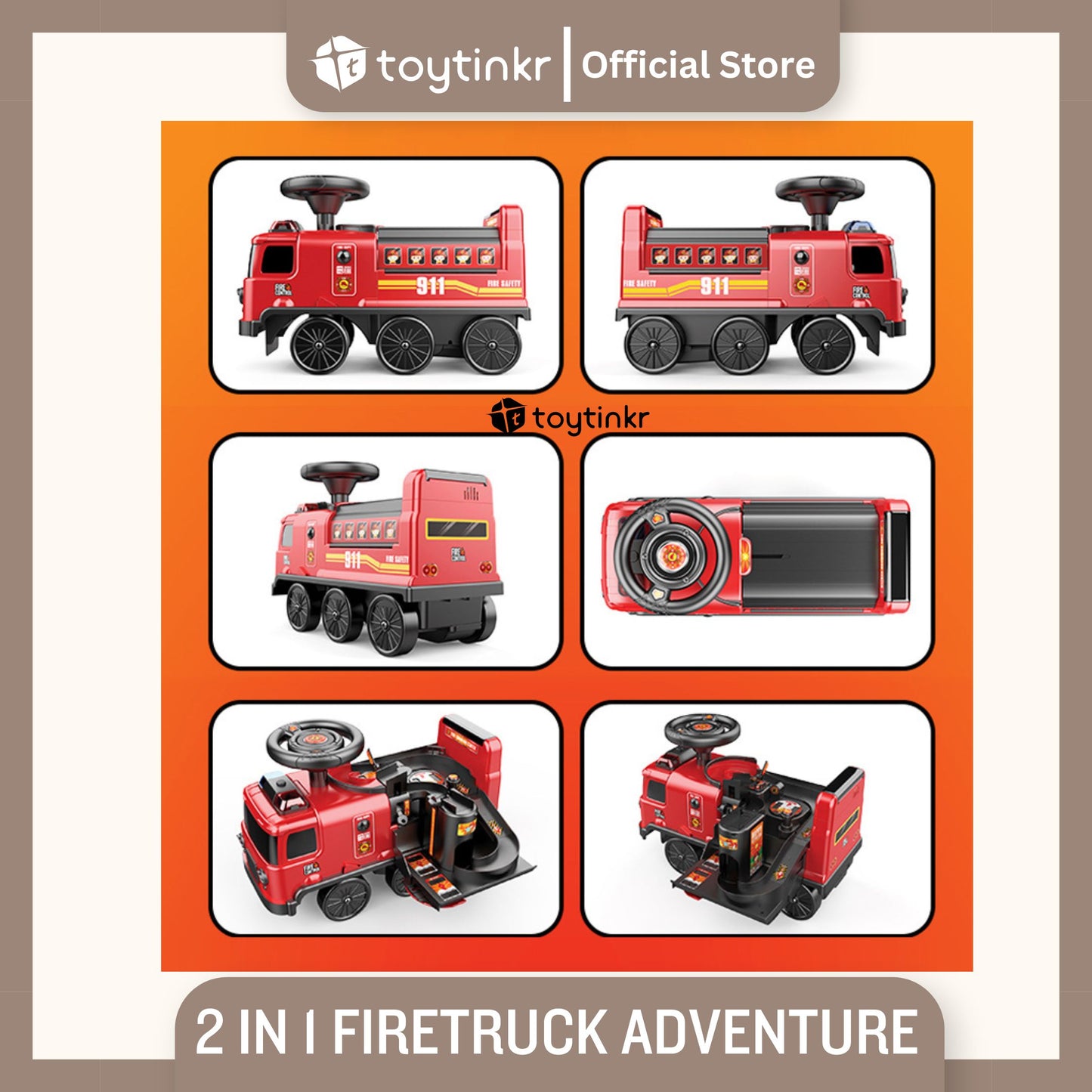 2 in 1 Firetruck Adventure by Toytinkr