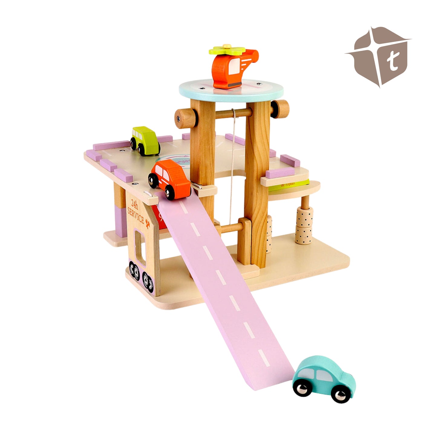 Wooden Mini Parking Lot by Toytinkr