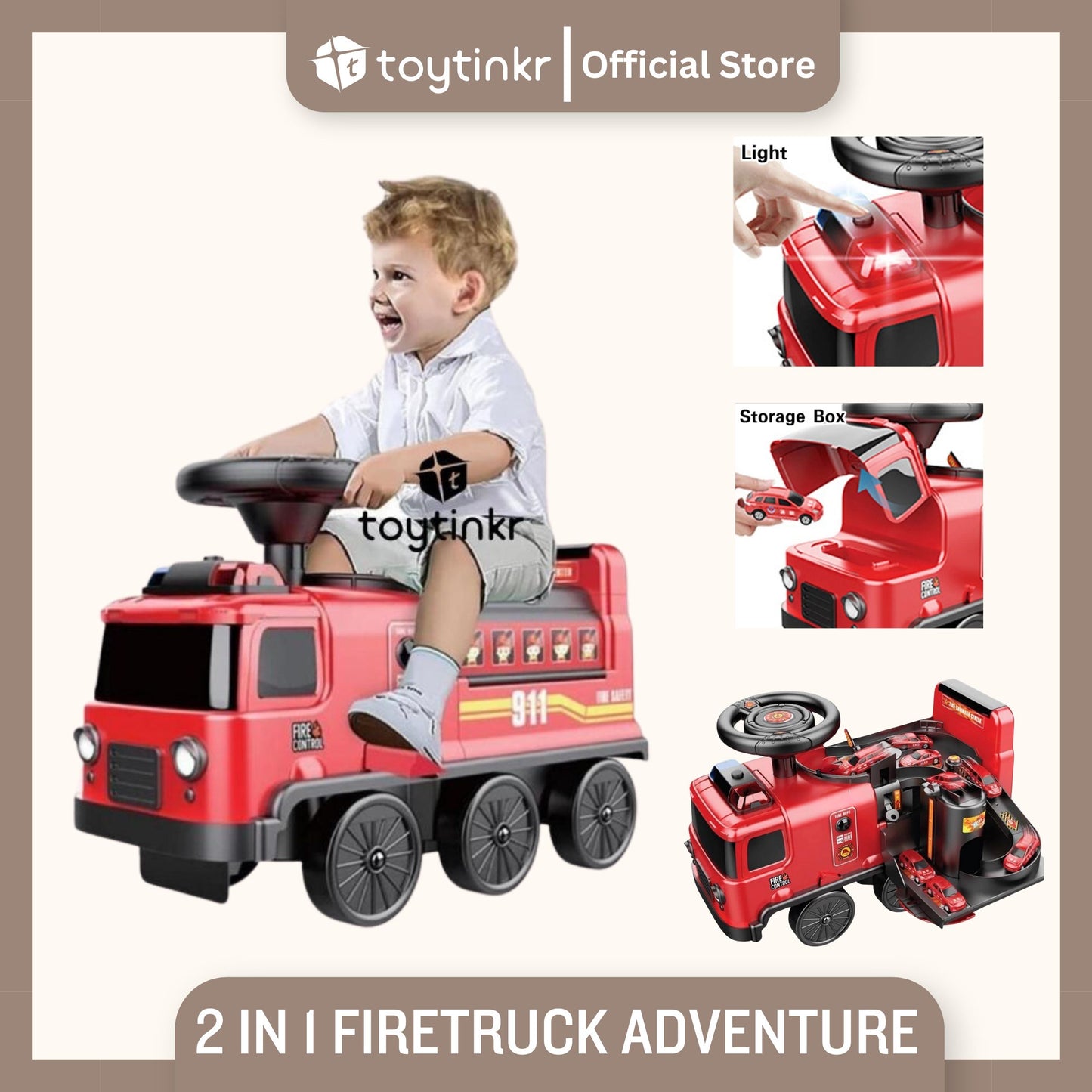 2 in 1 Firetruck Adventure by Toytinkr