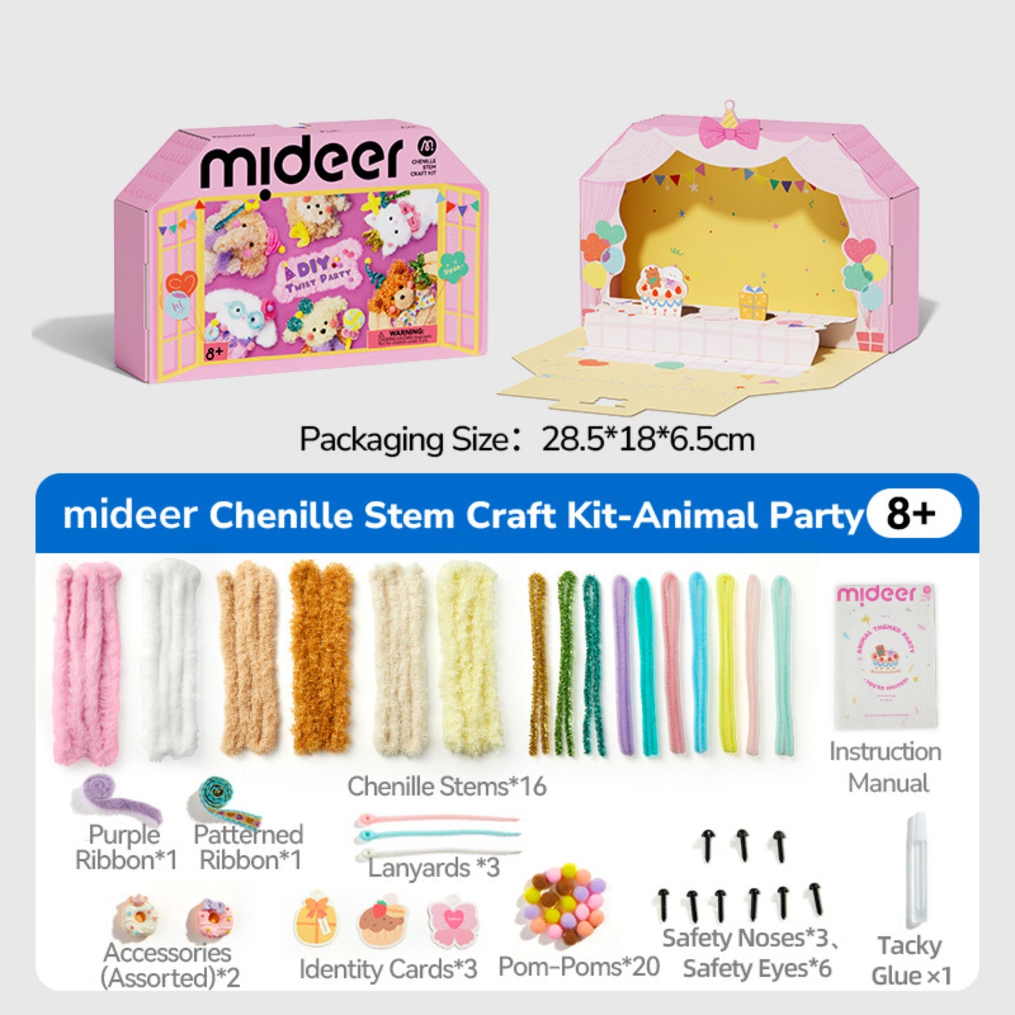 Mideer Chenille Craft - Animal Party by Toytinkr