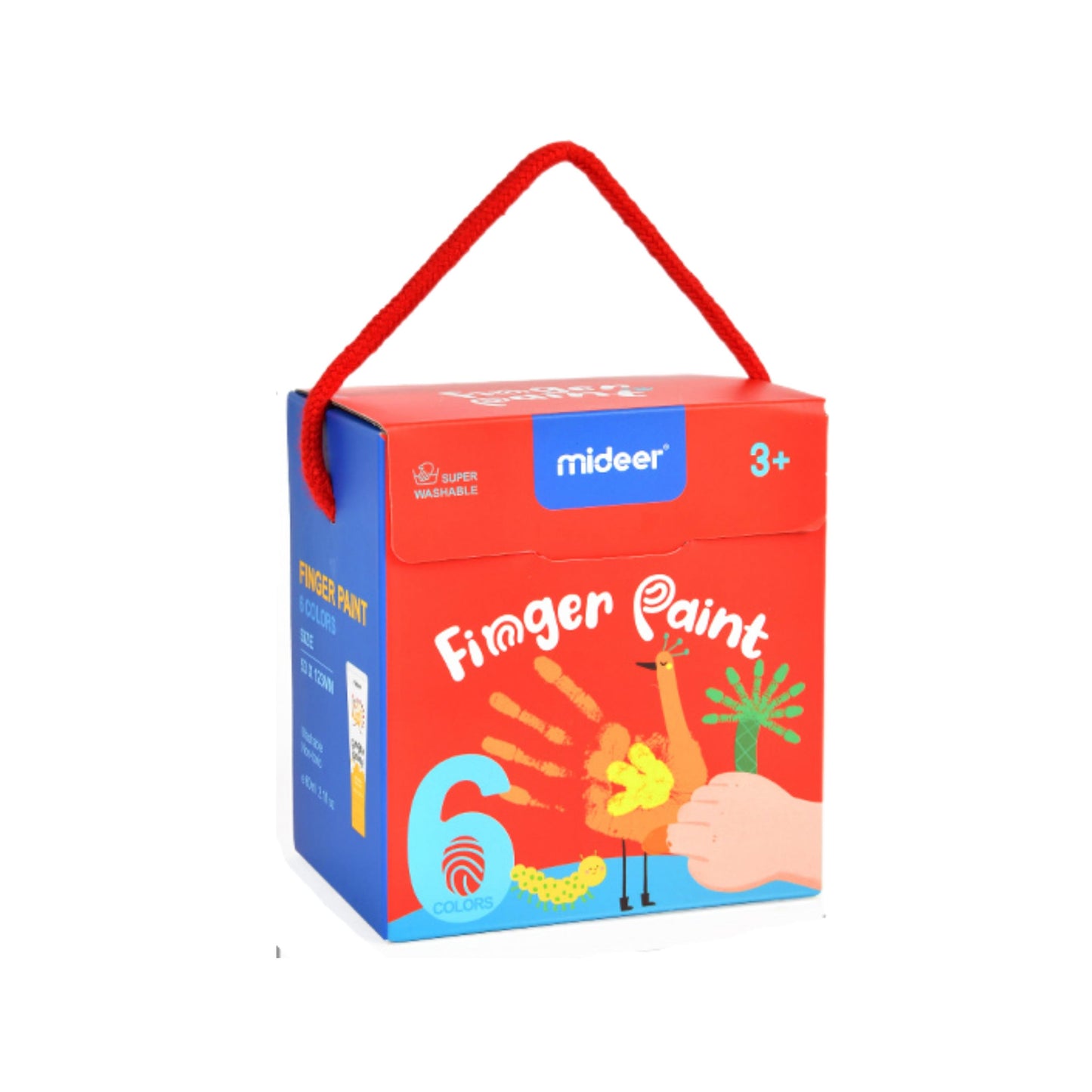 Mideer Finger Paint - Non-Toxic, Washable - 12 & 6 Colors by Toytinkr