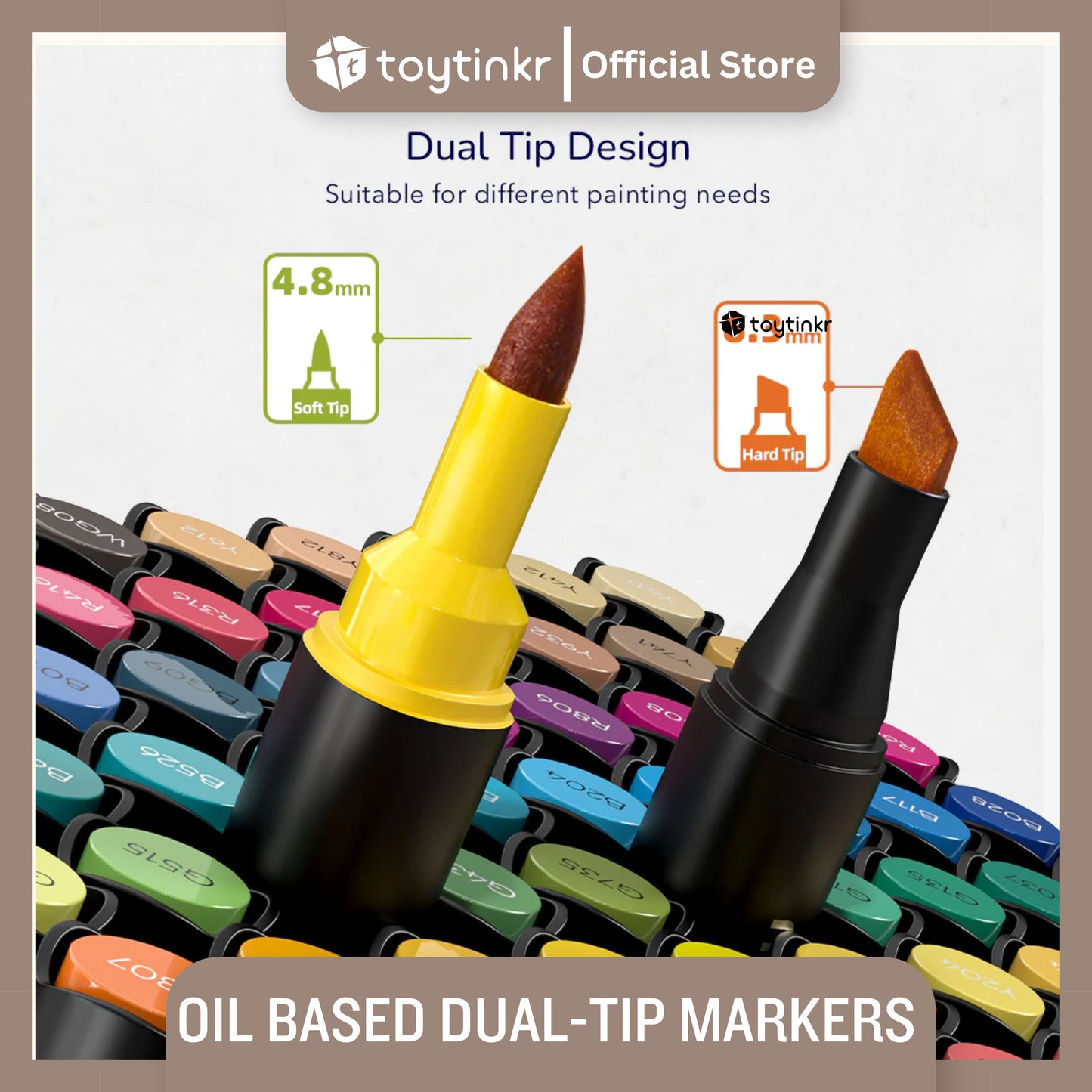 Mideer Oil Based Dual-Tip Markers by Toytinkr