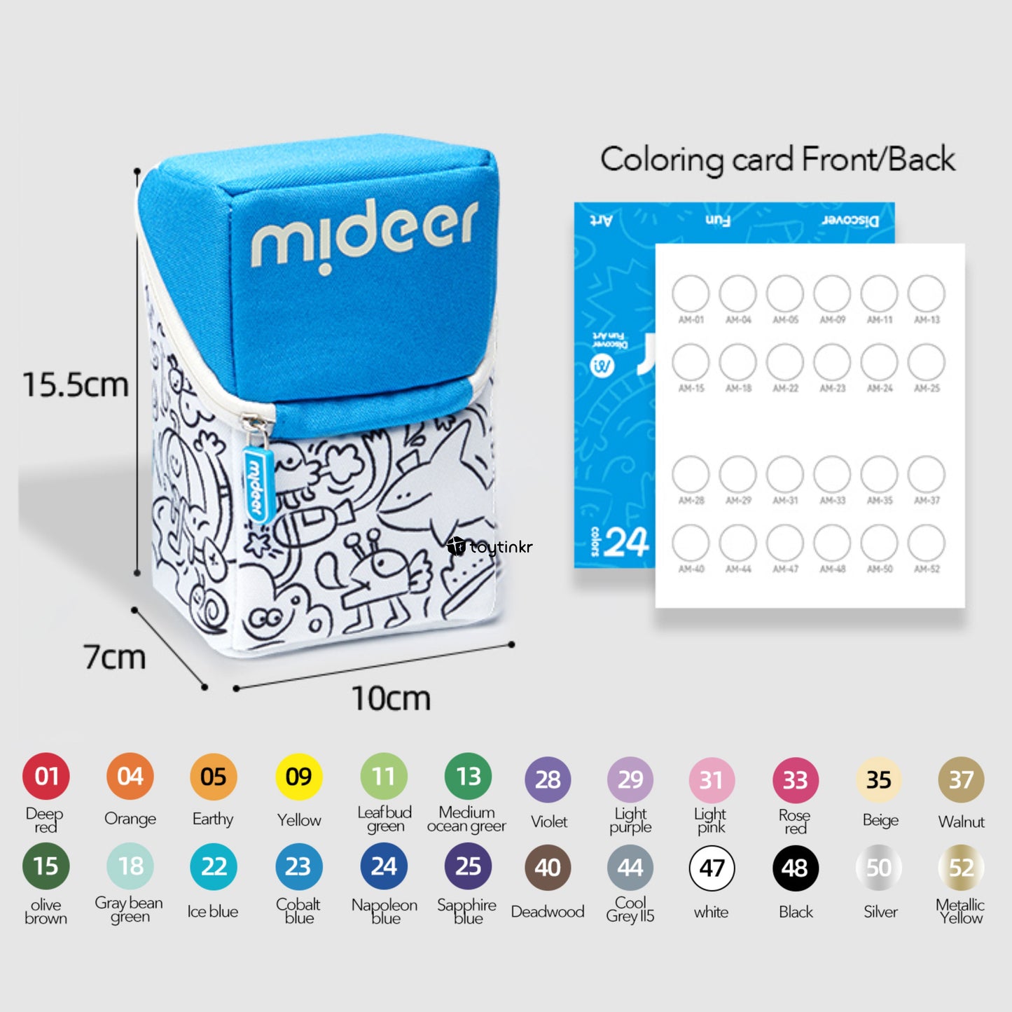 Mideer Personalized Acrylic Art Markers - 24 Colors by Toytinkr