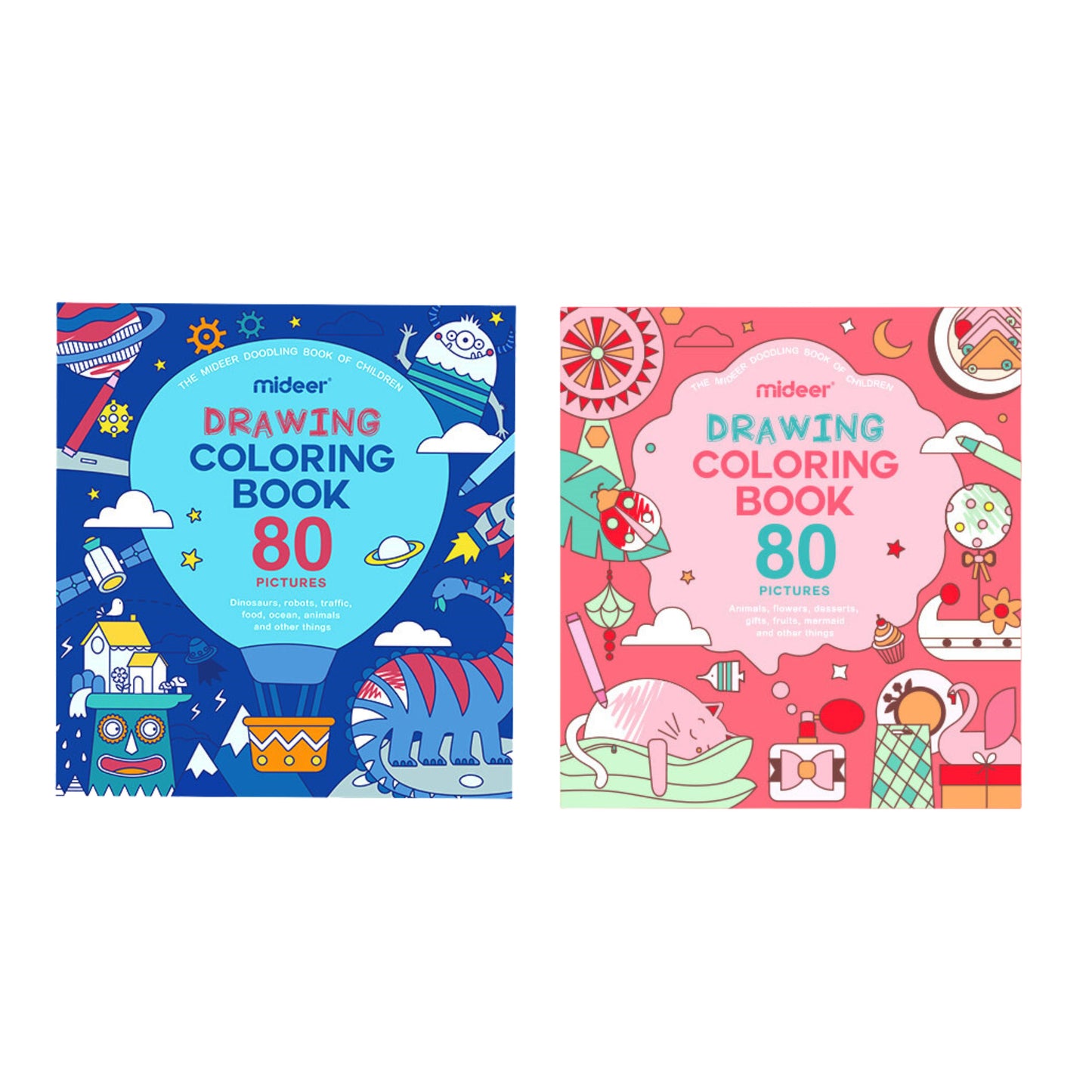 Mideer Drawing Coloring Book - Blue by Toytinkr