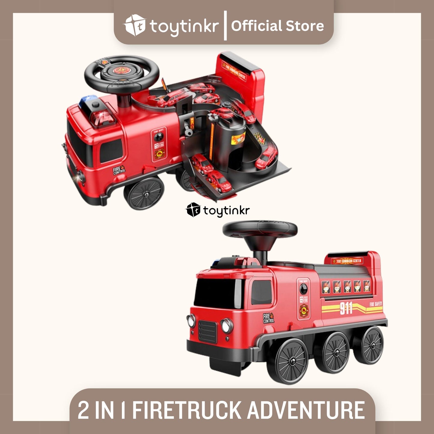 2 in 1 Firetruck Adventure by Toytinkr