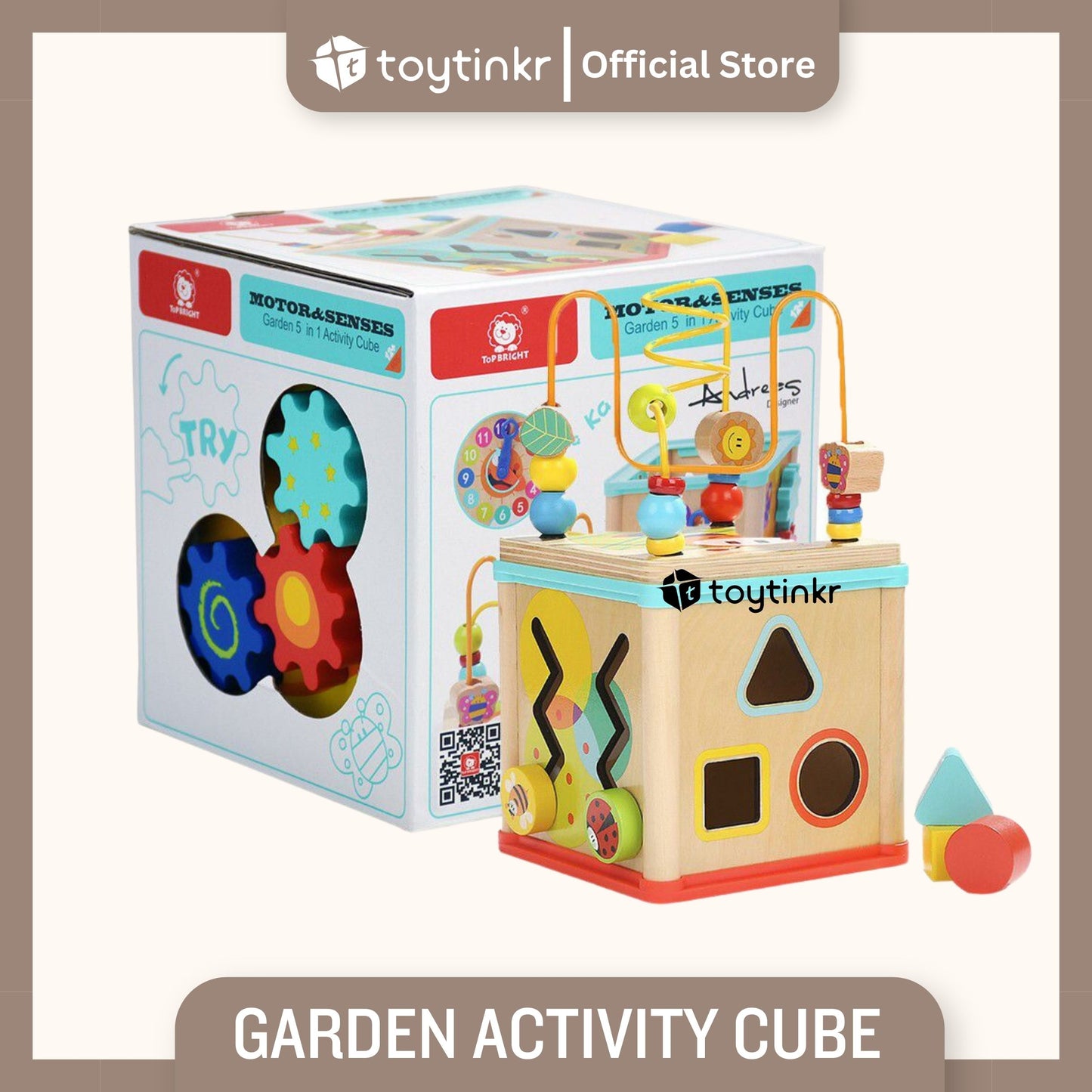 Top Bright Garden Activity Cube by Toytinkr