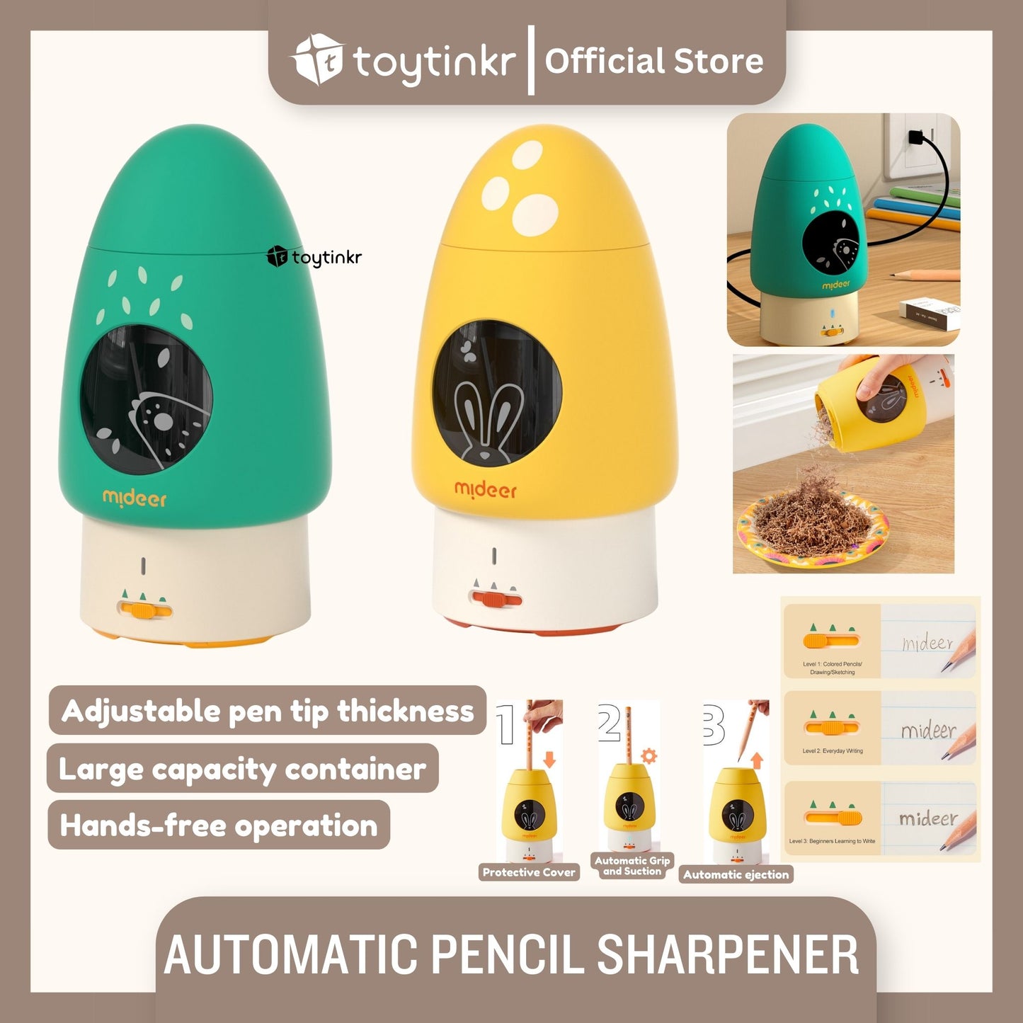 Mideer Automatic Pencil Sharpener by Toytinkr