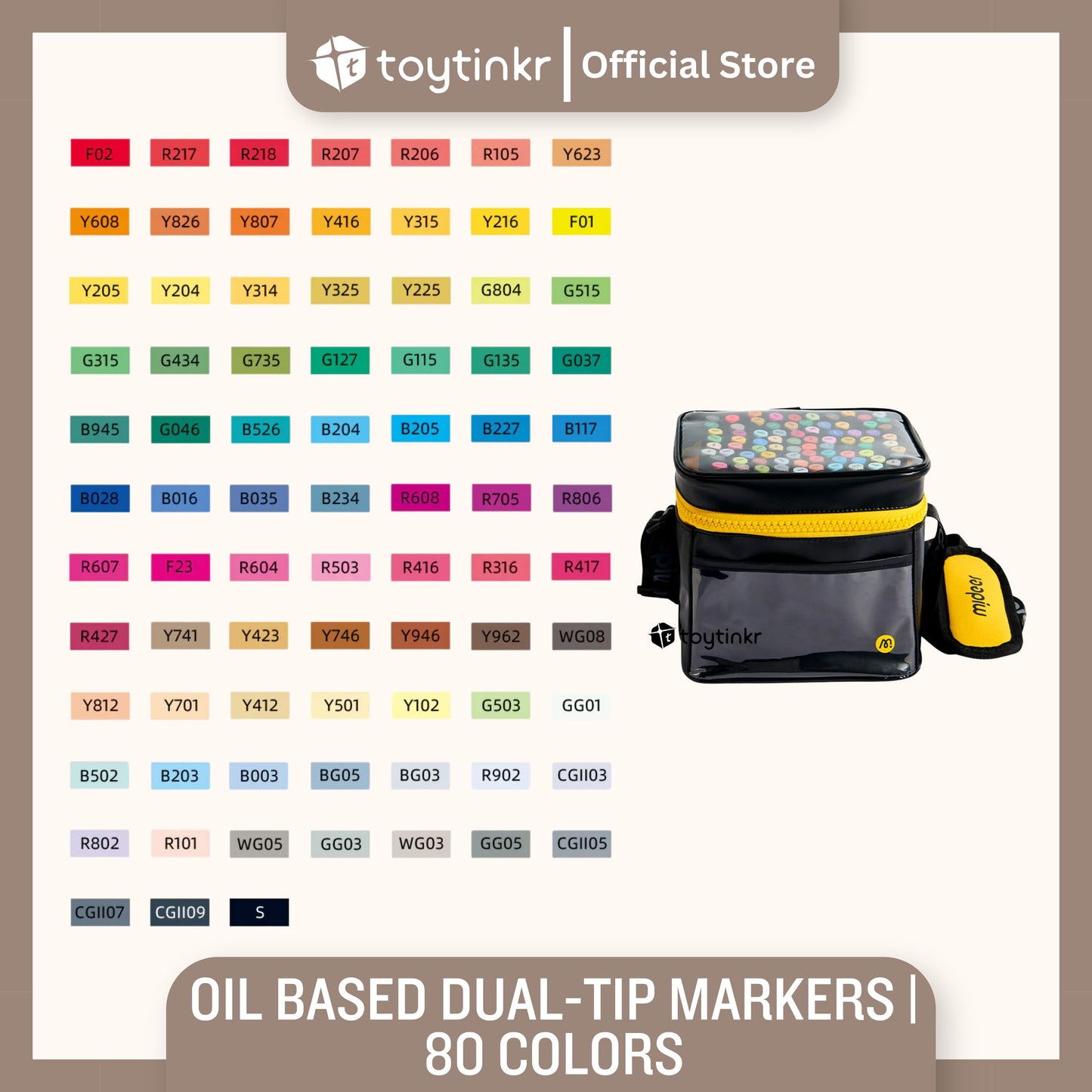 Mideer Oil Based Dual-Tip Markers by Toytinkr