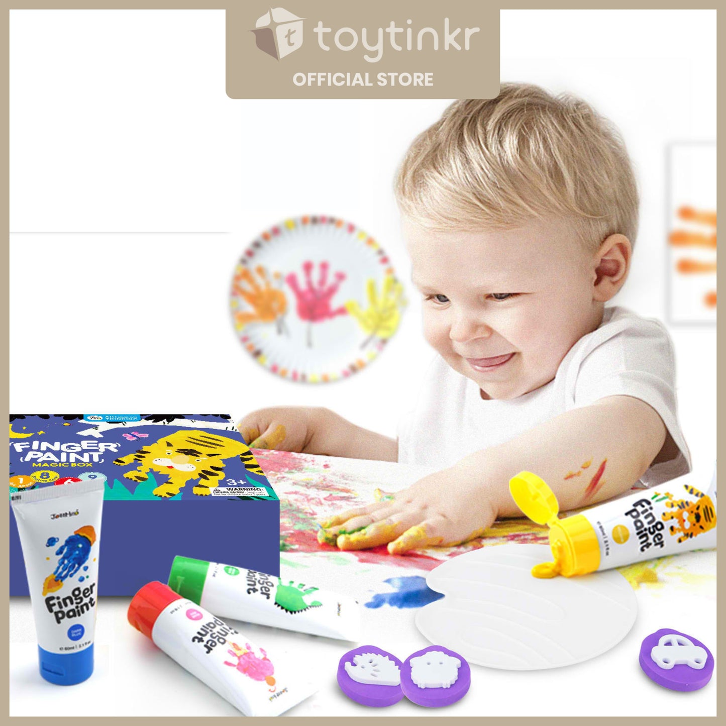 Jar Melo Finger Paint 6 Colors Kit - Magic Box by Toytinkr