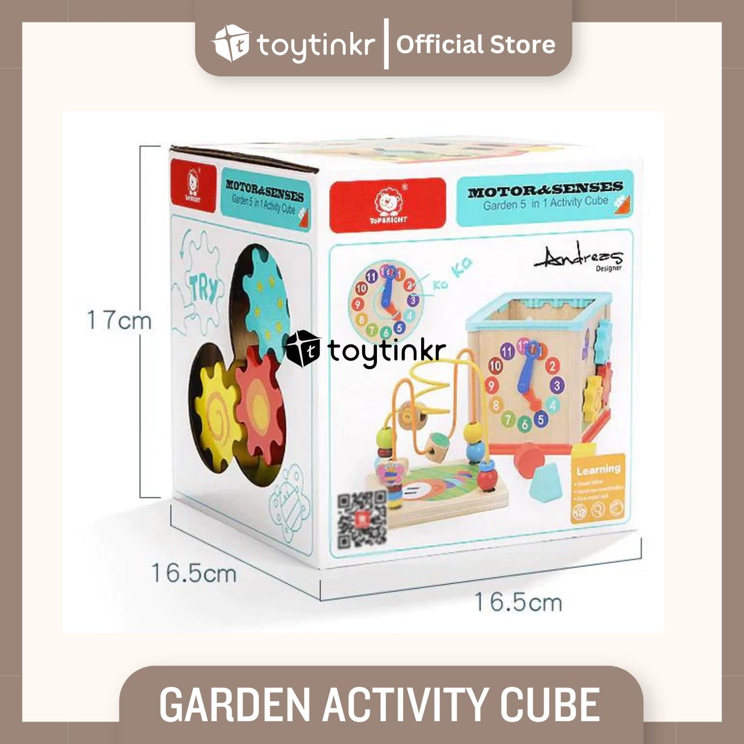Top Bright Garden Activity Cube by Toytinkr