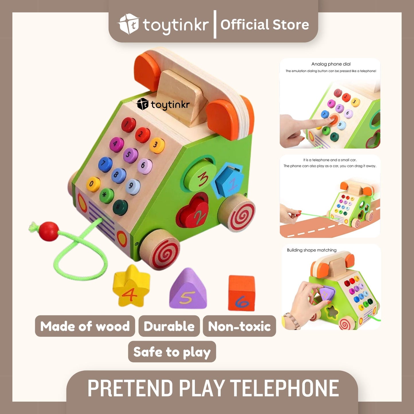 Pretend Play Telephone by Toytinkr