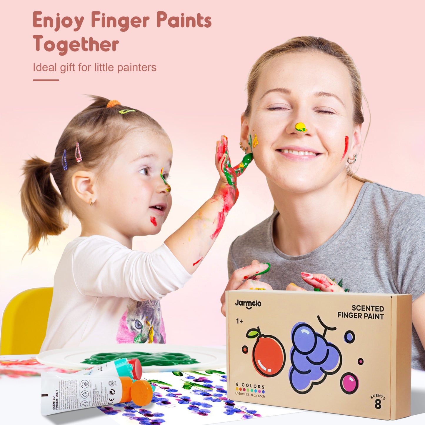 Jar Melo Scented Finger Paint - 8 Colors by Toytinkr