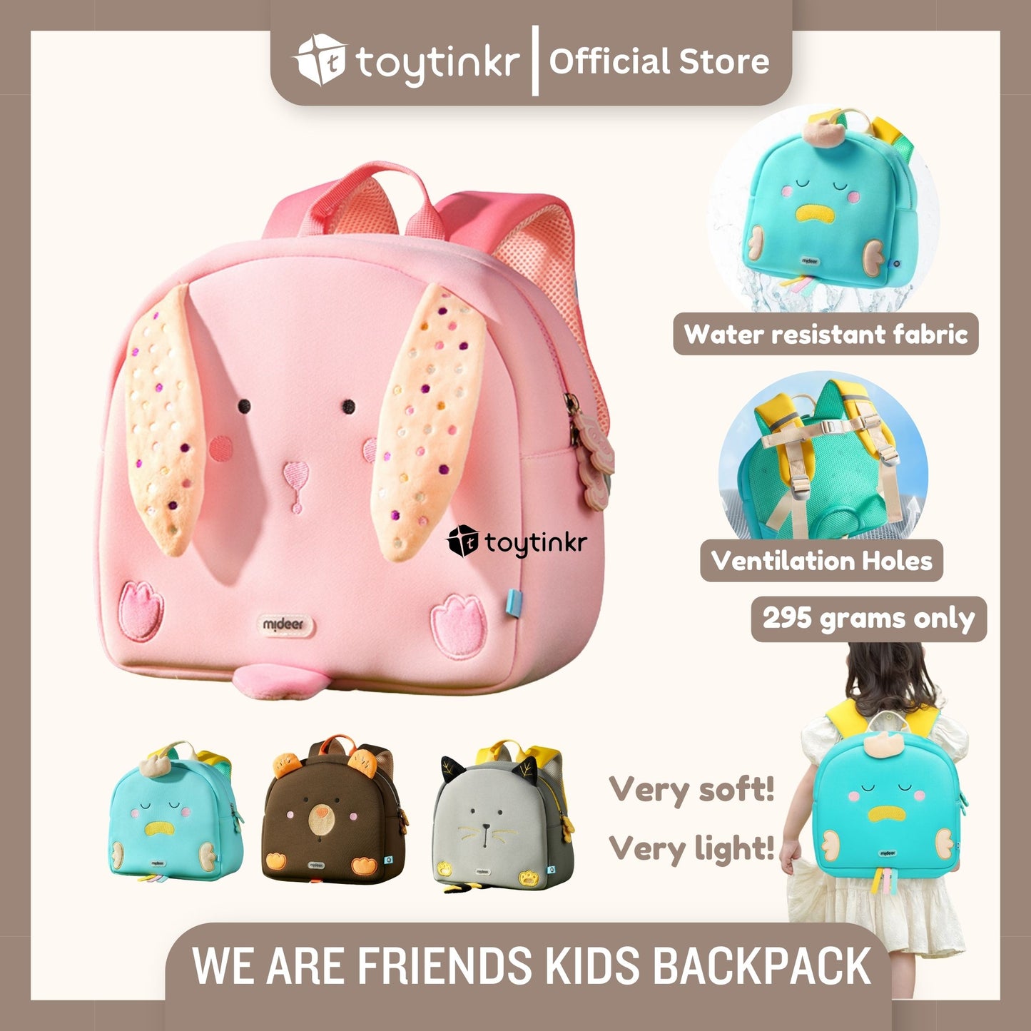 Mideer We Are Friends Kids Backpack By Toytinkr