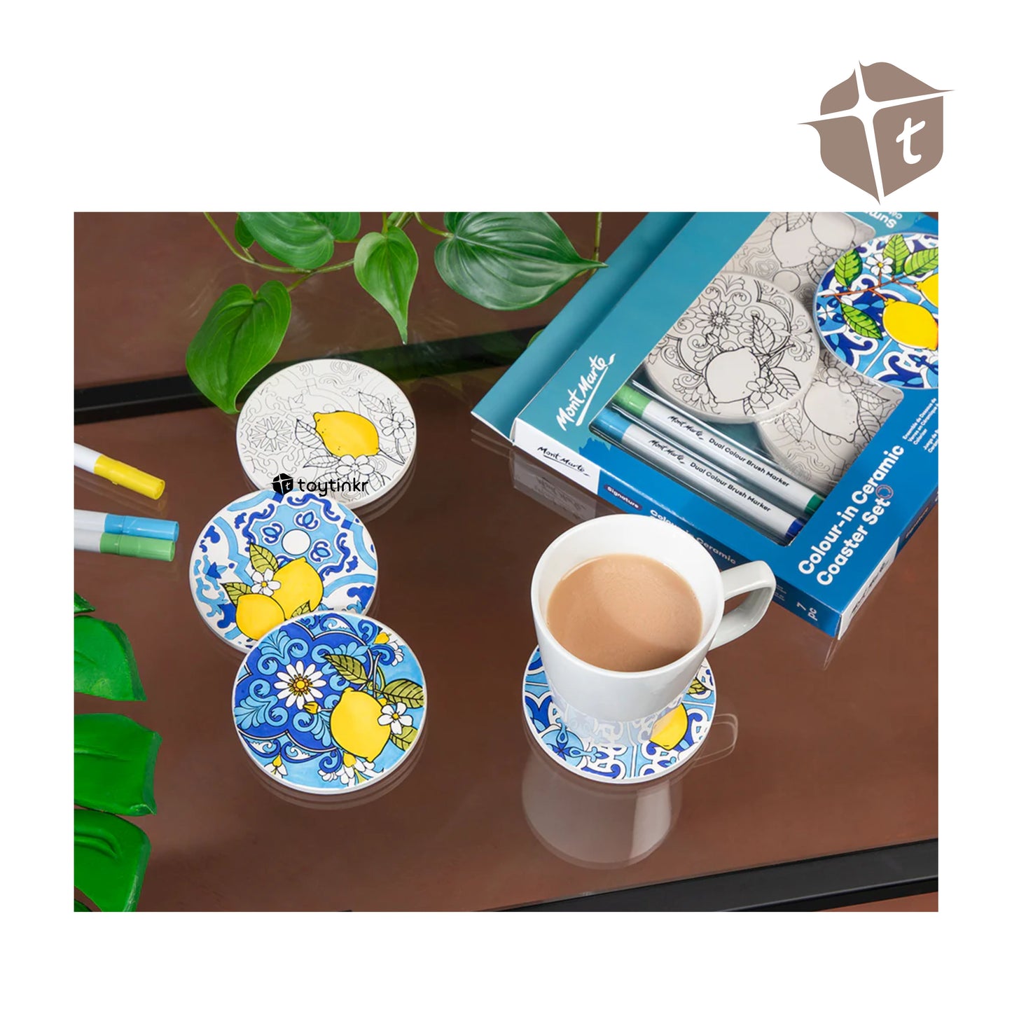 Mont Marte Colour in Ceramic - Coaster Set by Toytinkr