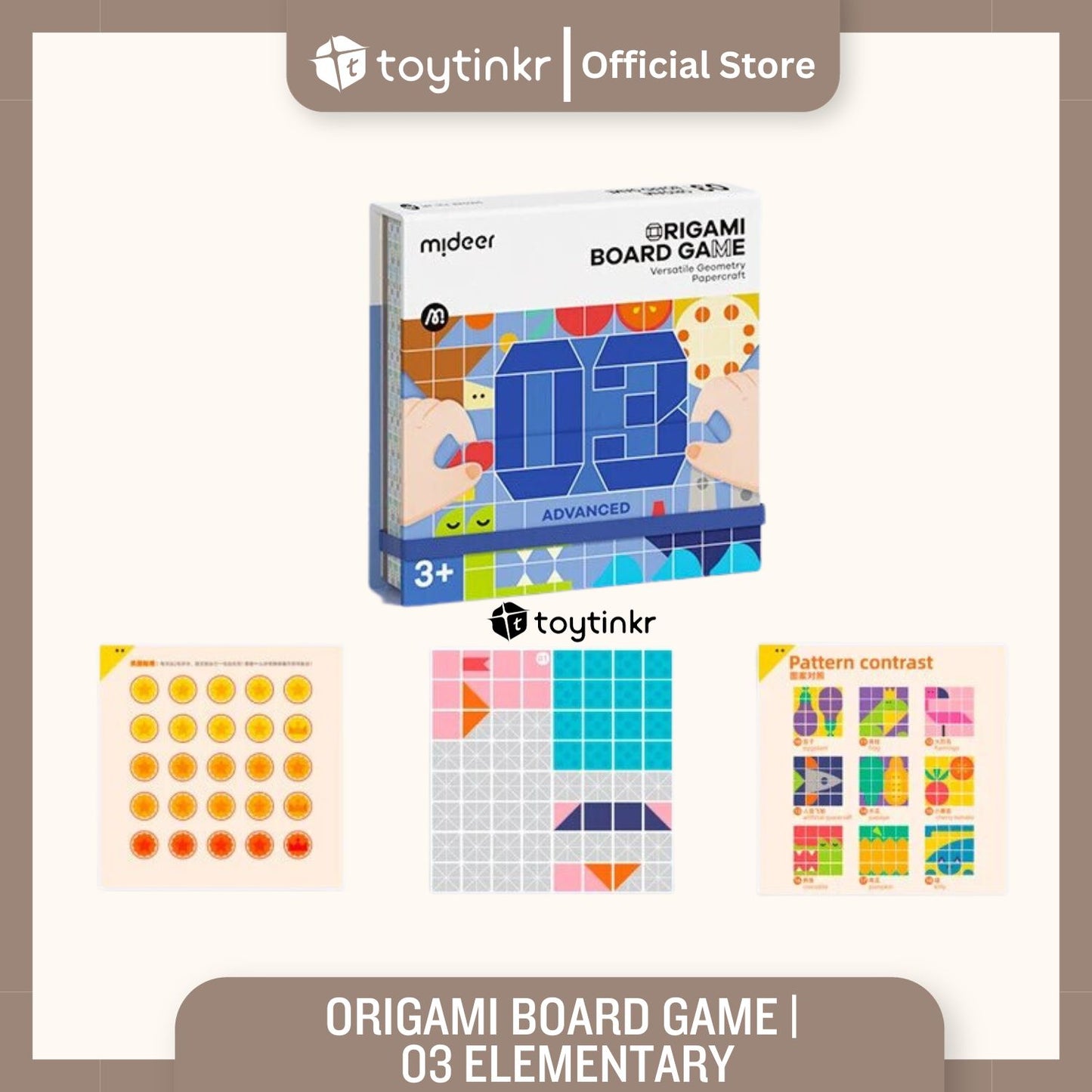 MiDeer Origami Board Game 1,2,3 by Toytinkr