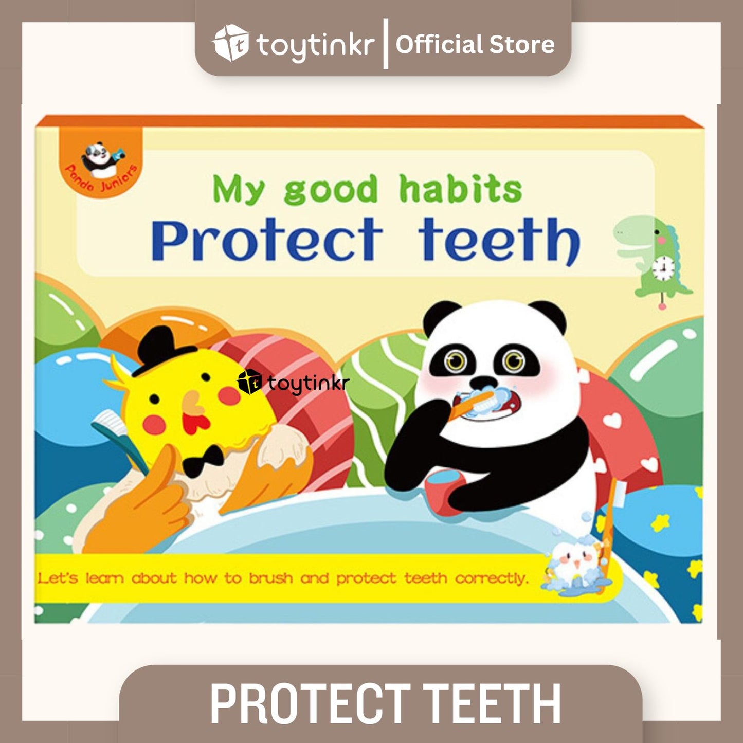 Panda Juniors My Good Habit Protect Teeth Flash Cards by Toytinkr