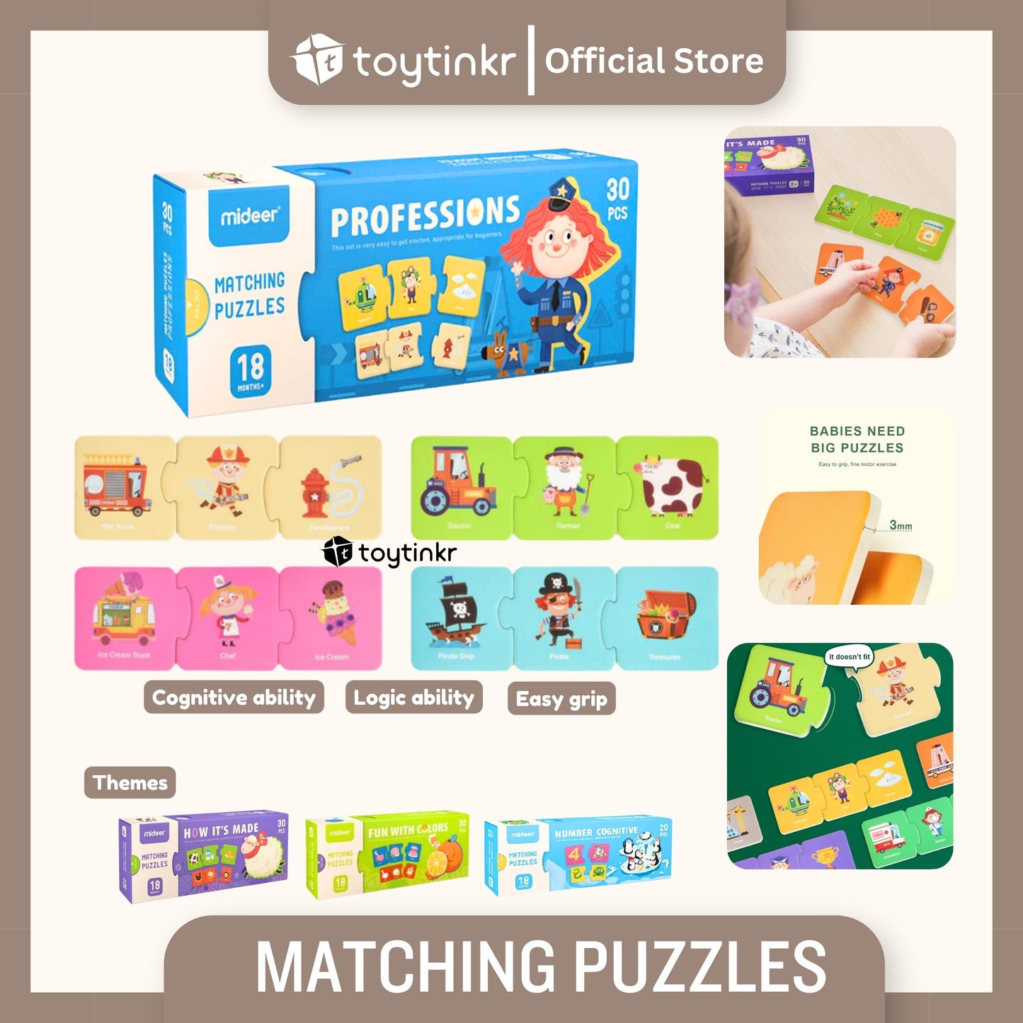 Mideer Matching Puzzles by Toytinkr