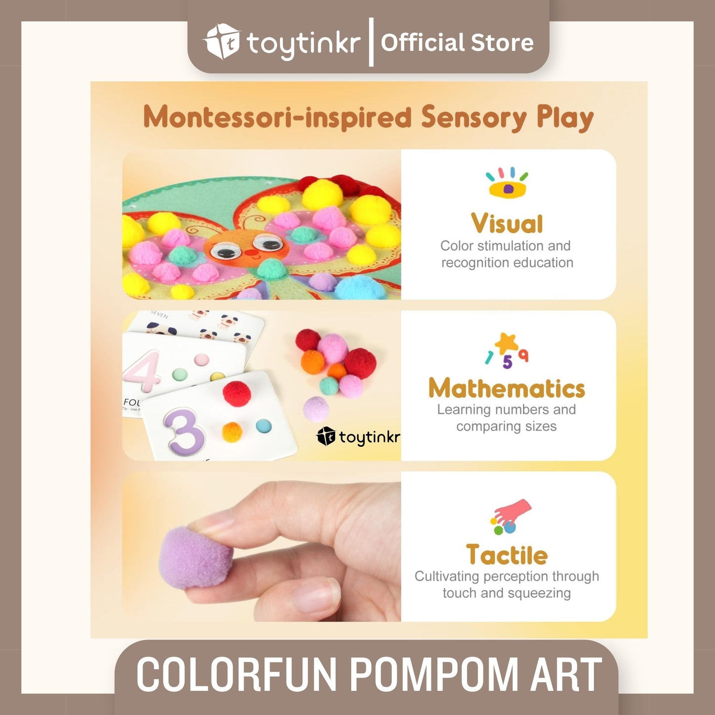Jar Melo Colorfun Pompom Art by Toytinkr