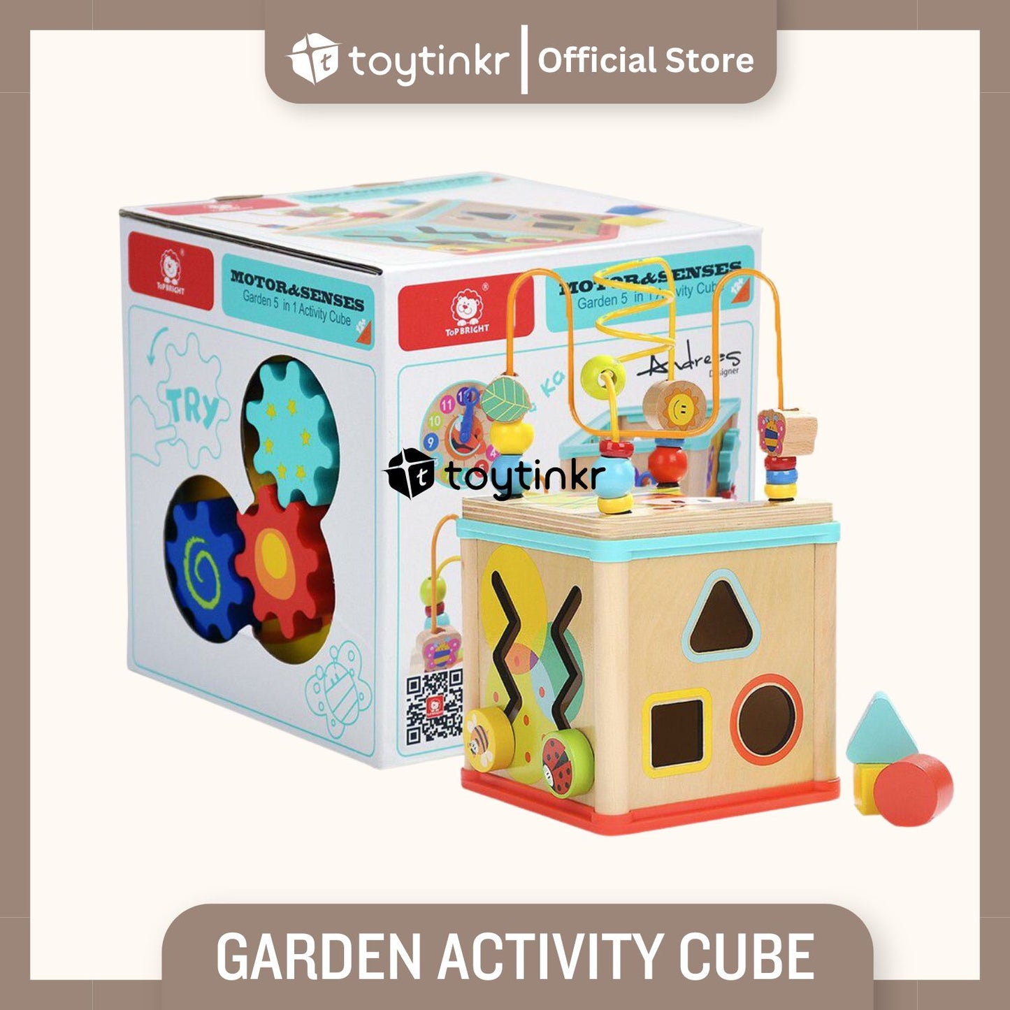 Top Bright Garden Activity Cube by Toytinkr