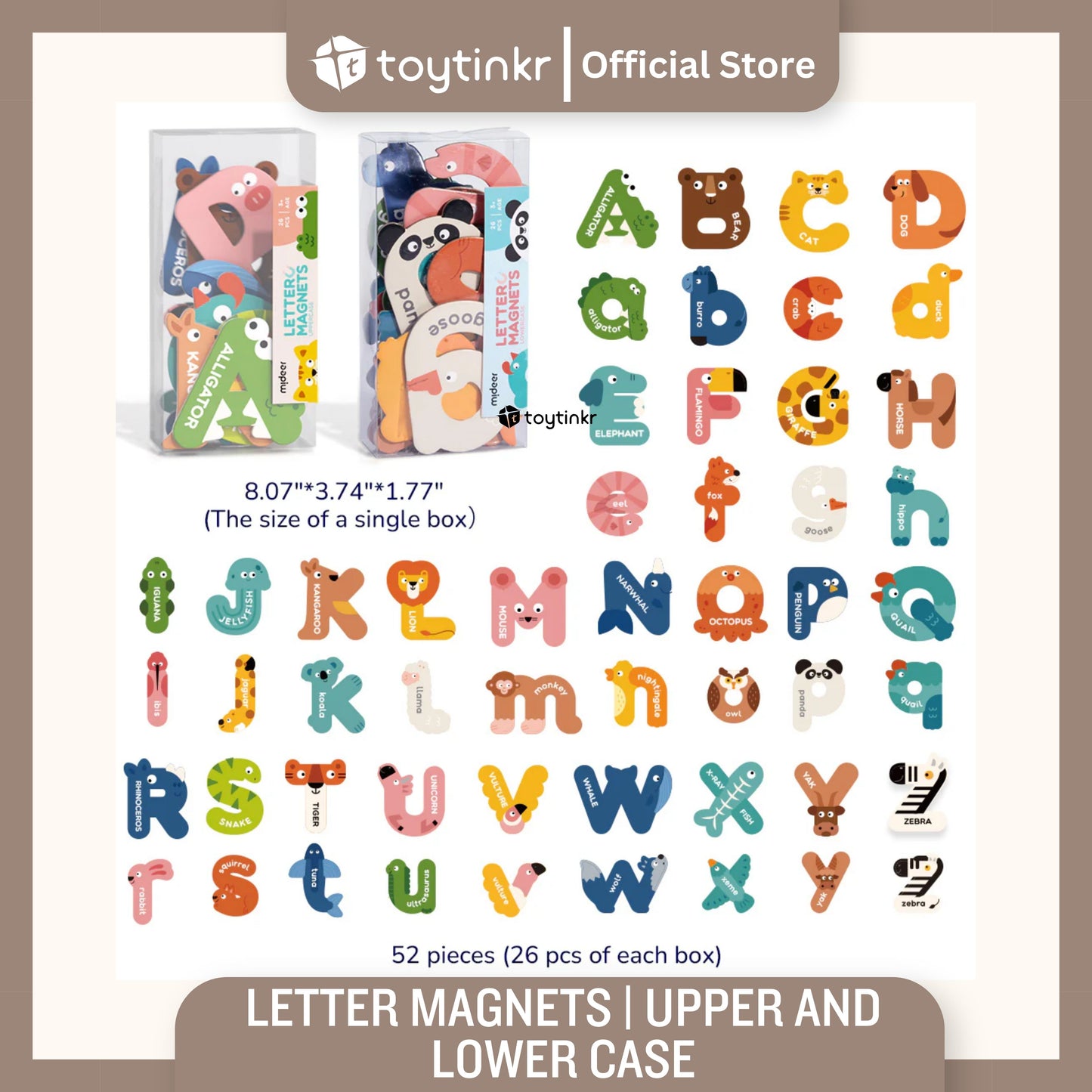 Mideer Letter Magnets by Toytinkr