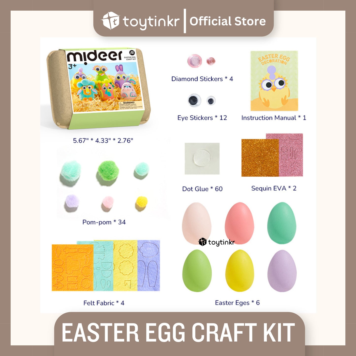 Mideer Easter Egg Crafting Kit by Toytinkr