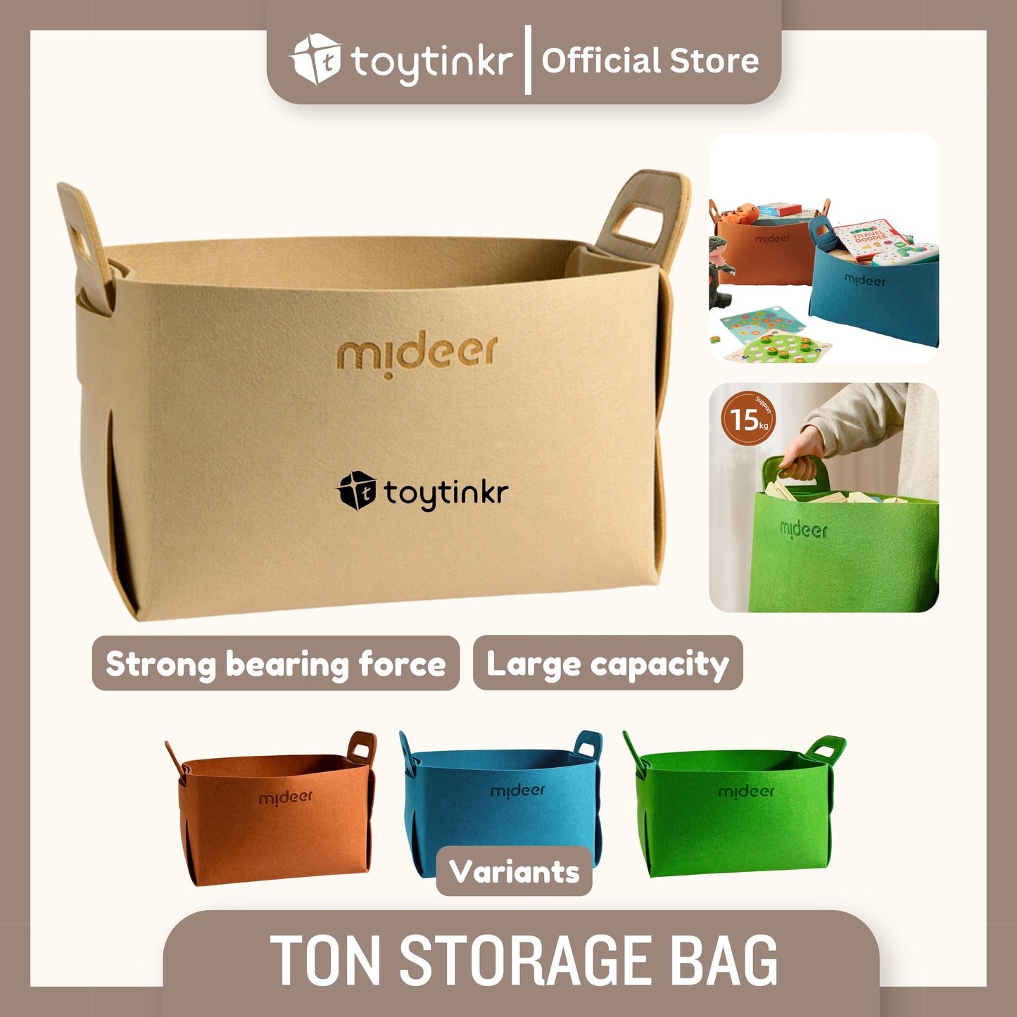 Mideer Toy Storage Bag- Ton Bag by Toytinkr