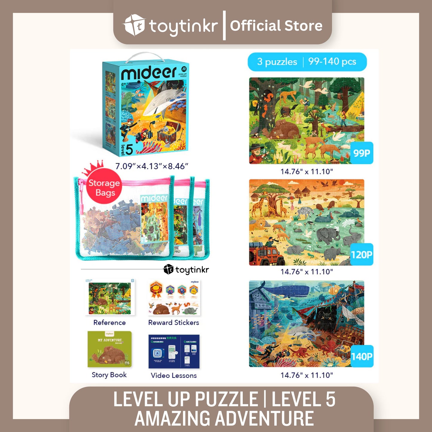 Mideer Advanced Puzzle Level 1 to 9 by Toytinkr