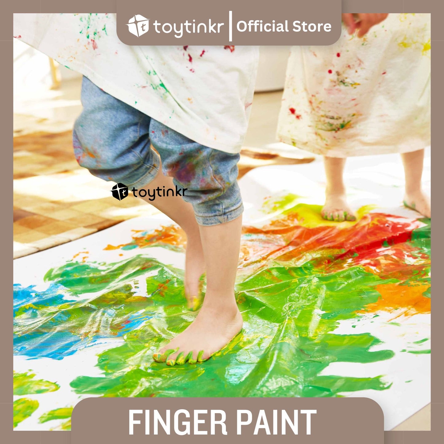 Jar Melo Washable Finger Paint 6, 7, 10 and 12 Colors Non Toxic by Toytinkr