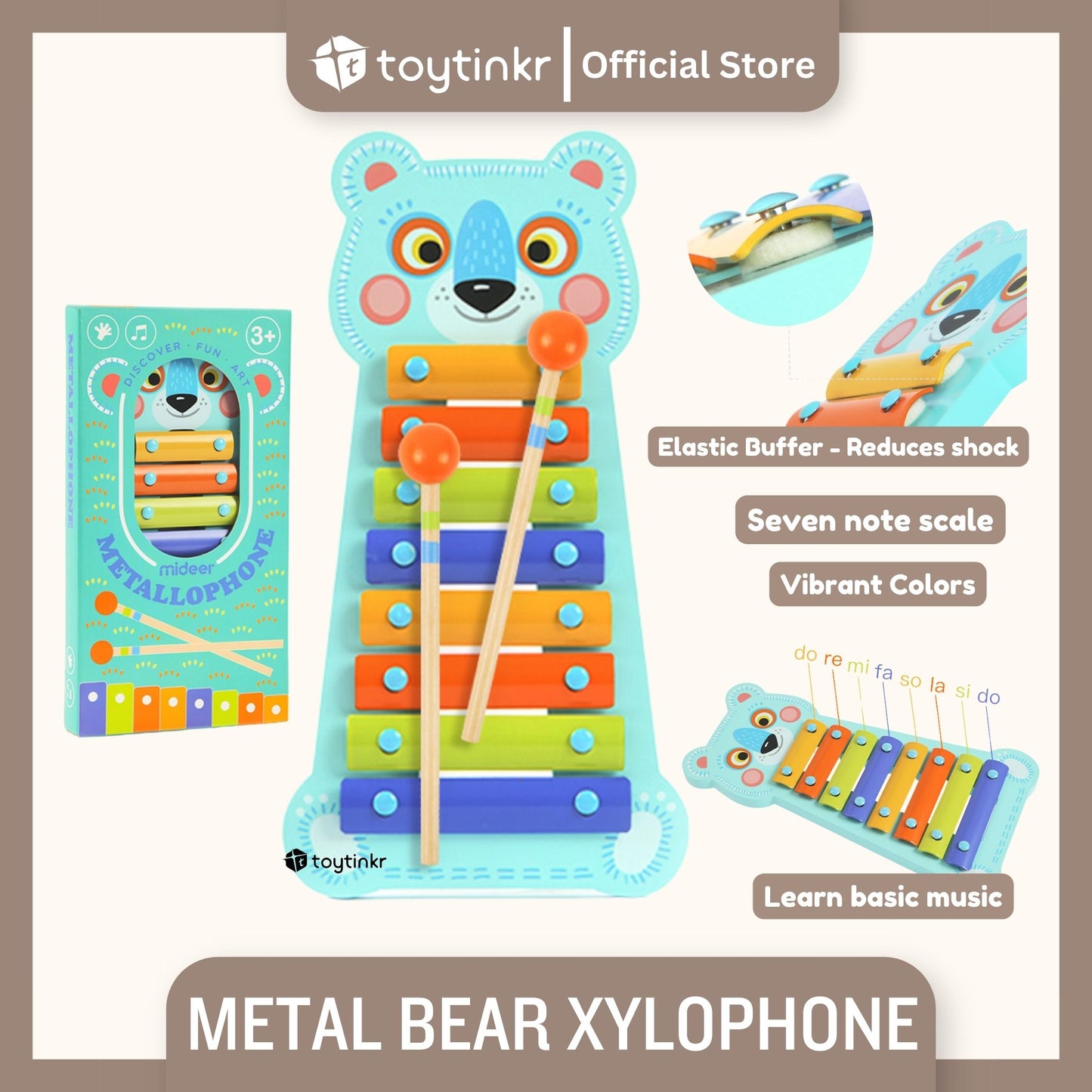 Mideer Metal Bear Xylophone by Toytinkr