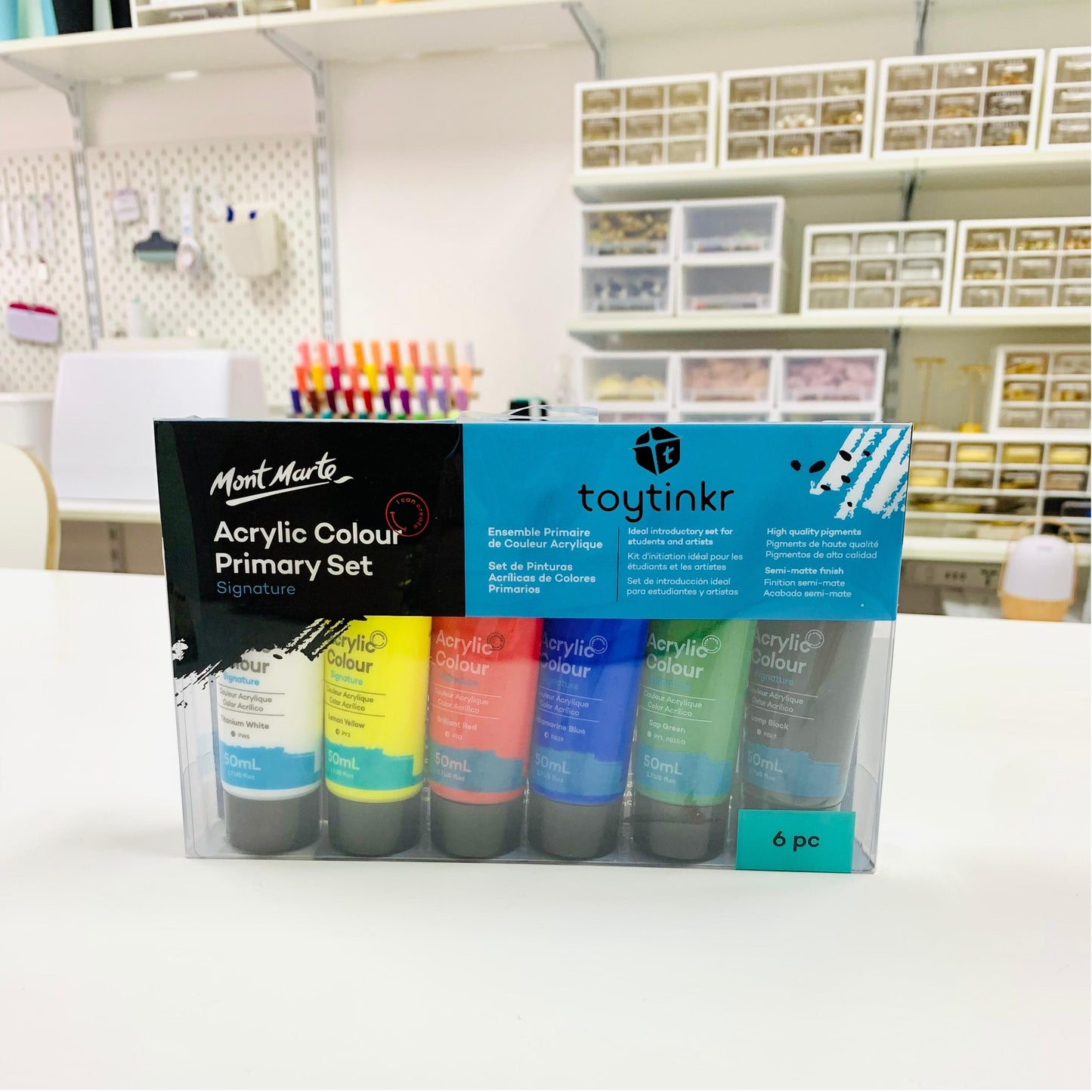 Mont Marte Acrylic Paints - 6 Colors for Artists & Beginners by Toytinkr