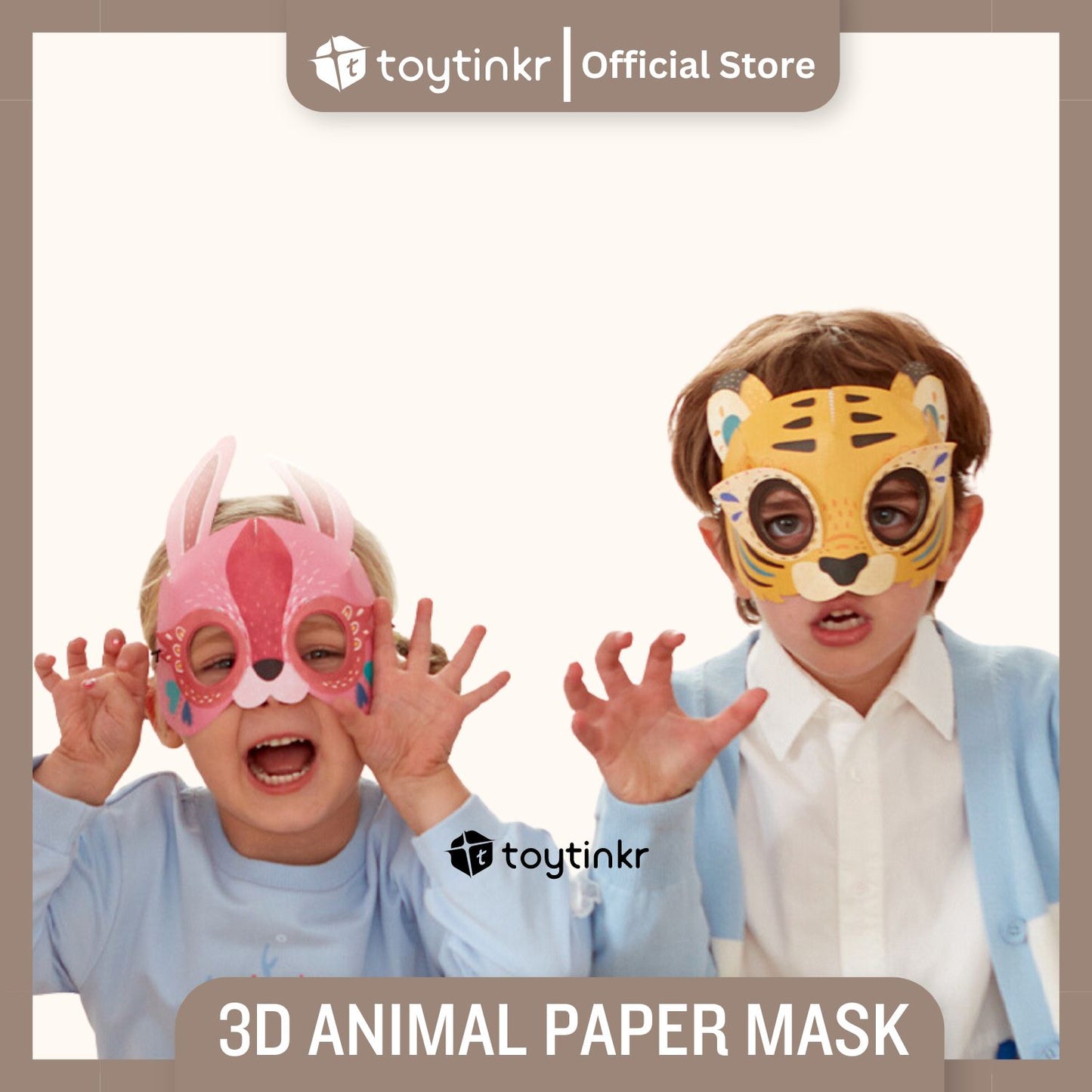 Mideer 3D Animal Paper Masks by Toytinkr