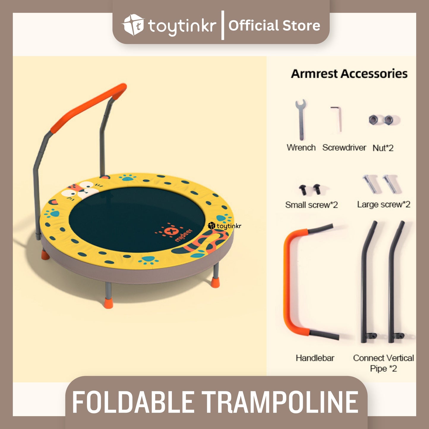 Mideer Foldable Trampoline - Leopard by Toytinkr