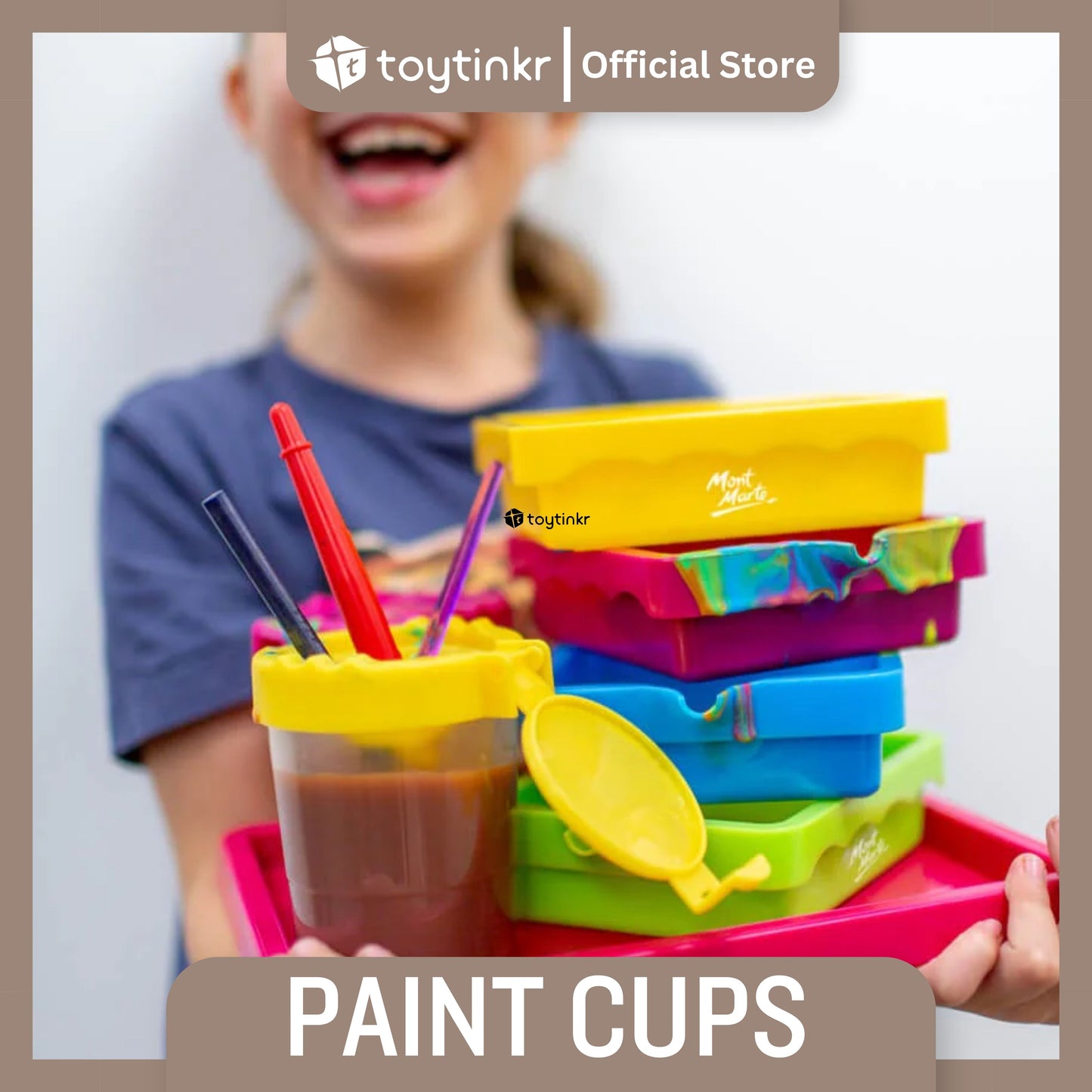 Mont Marte 4 Piece Paint Cups by Toytinkr