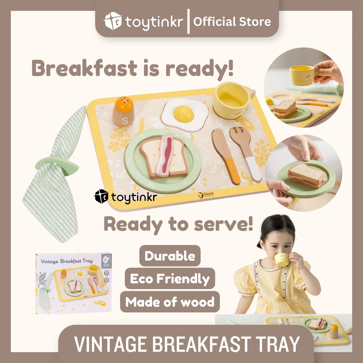 CW Vintage Breakfast Tray By Toytinkr