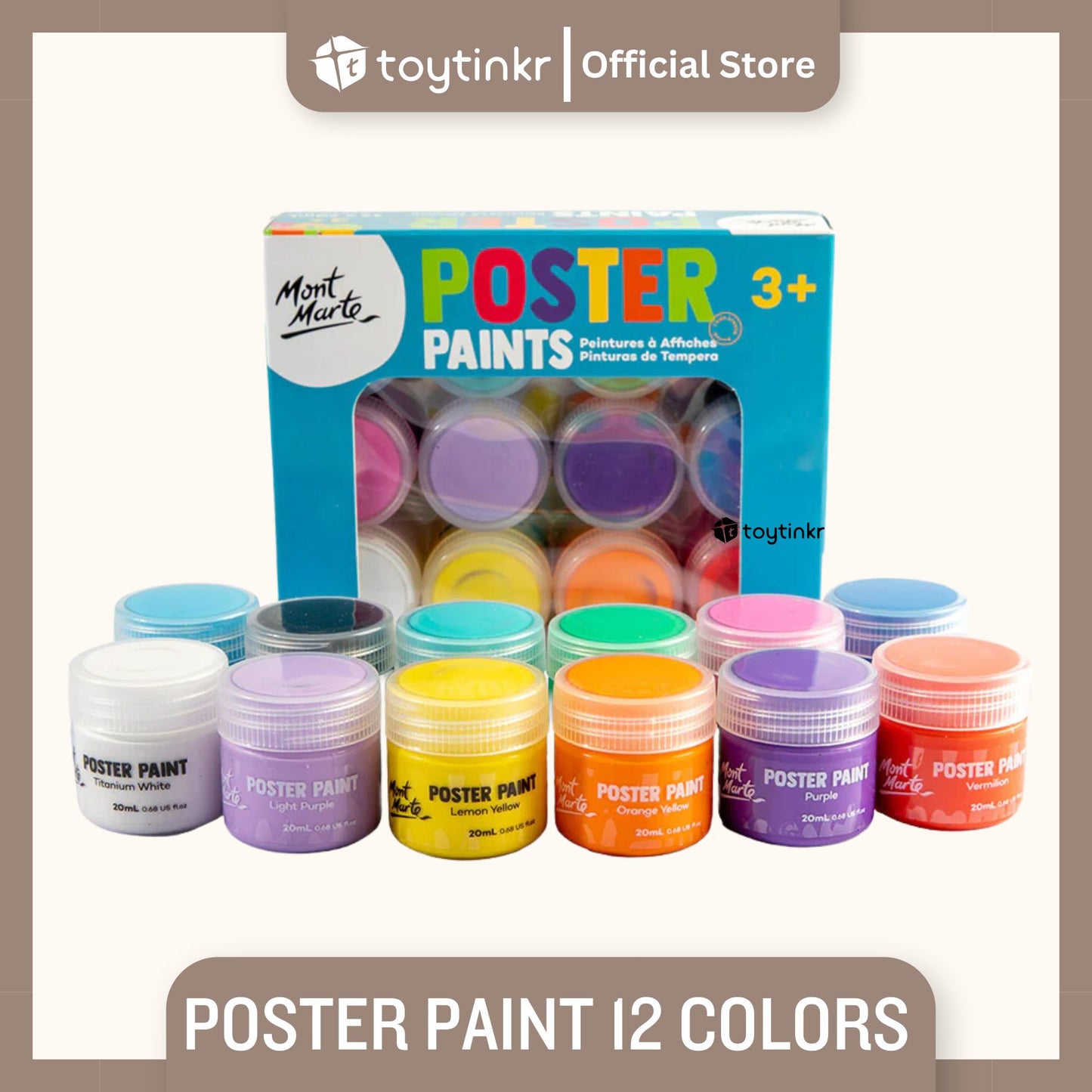 Mont Marte Poster Paint 12 Colors by Toytinkr