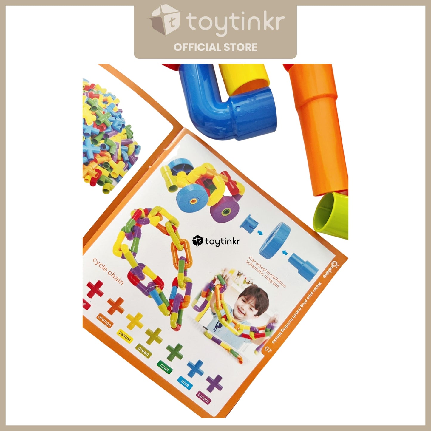 Water Pipe Plug Match Building Blocks